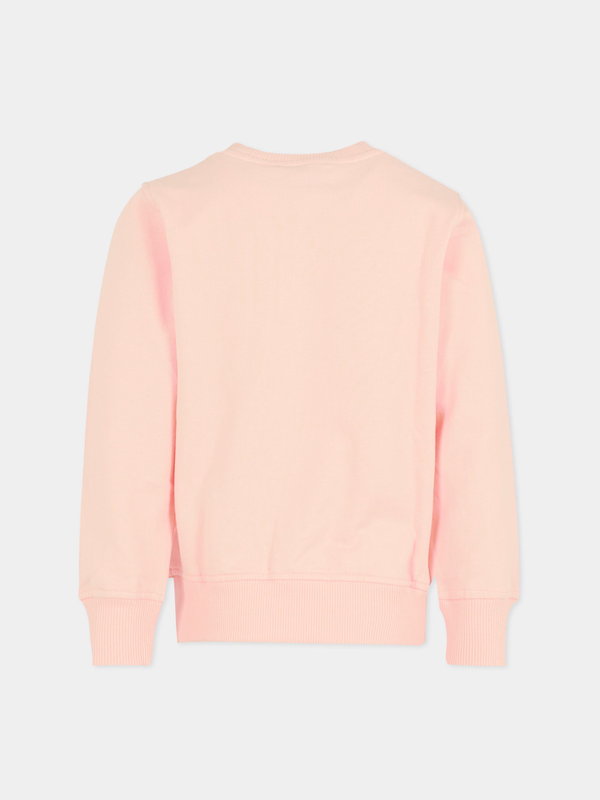 Felpa rosa per bambina con Teddy Bear,Moschino Kids,HPF08V LCA83 50209