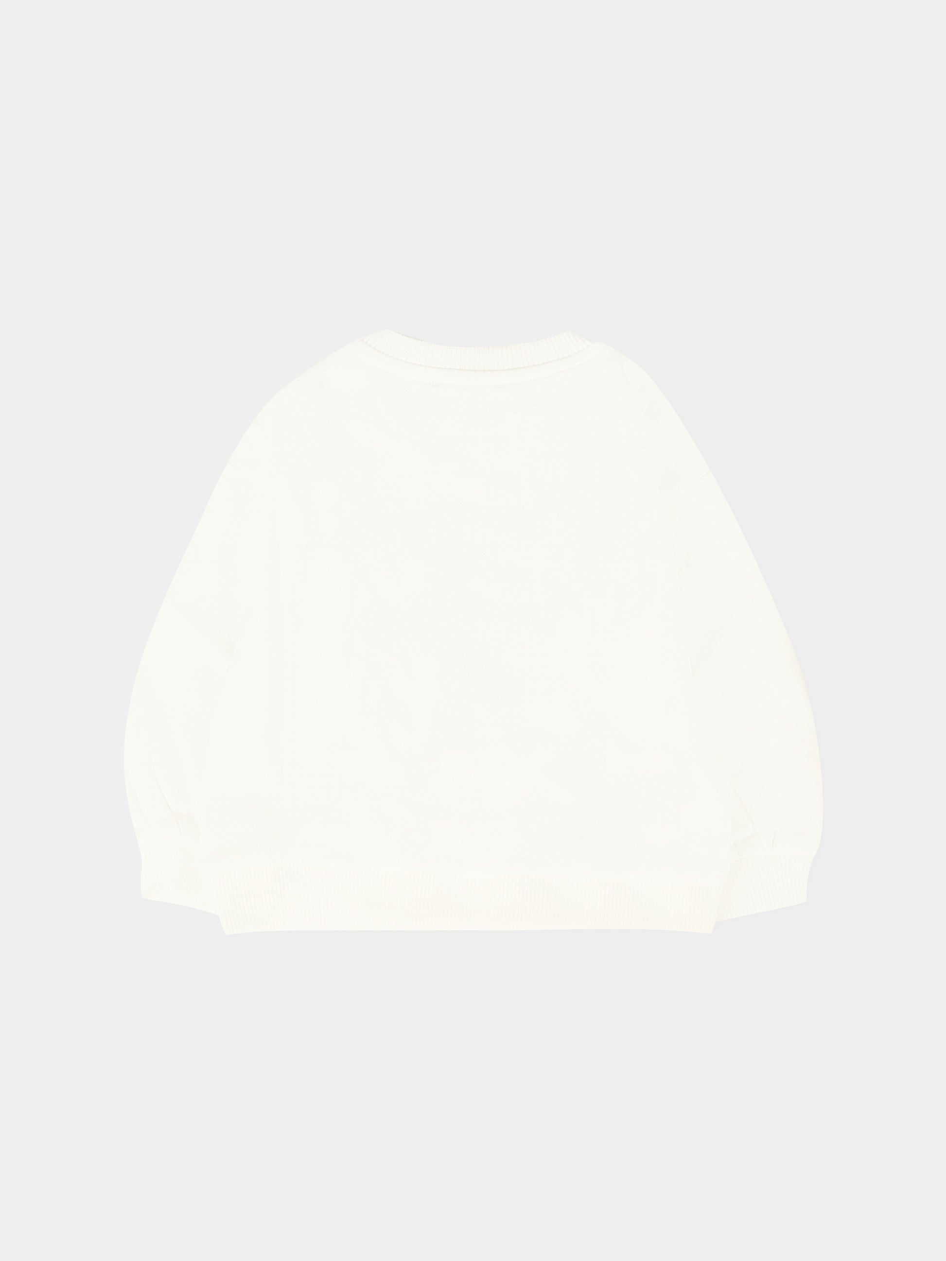 Felpa avorio per neonata con Teddy Bear e logo,Moschino Kids,MDF033 LCA40 10063