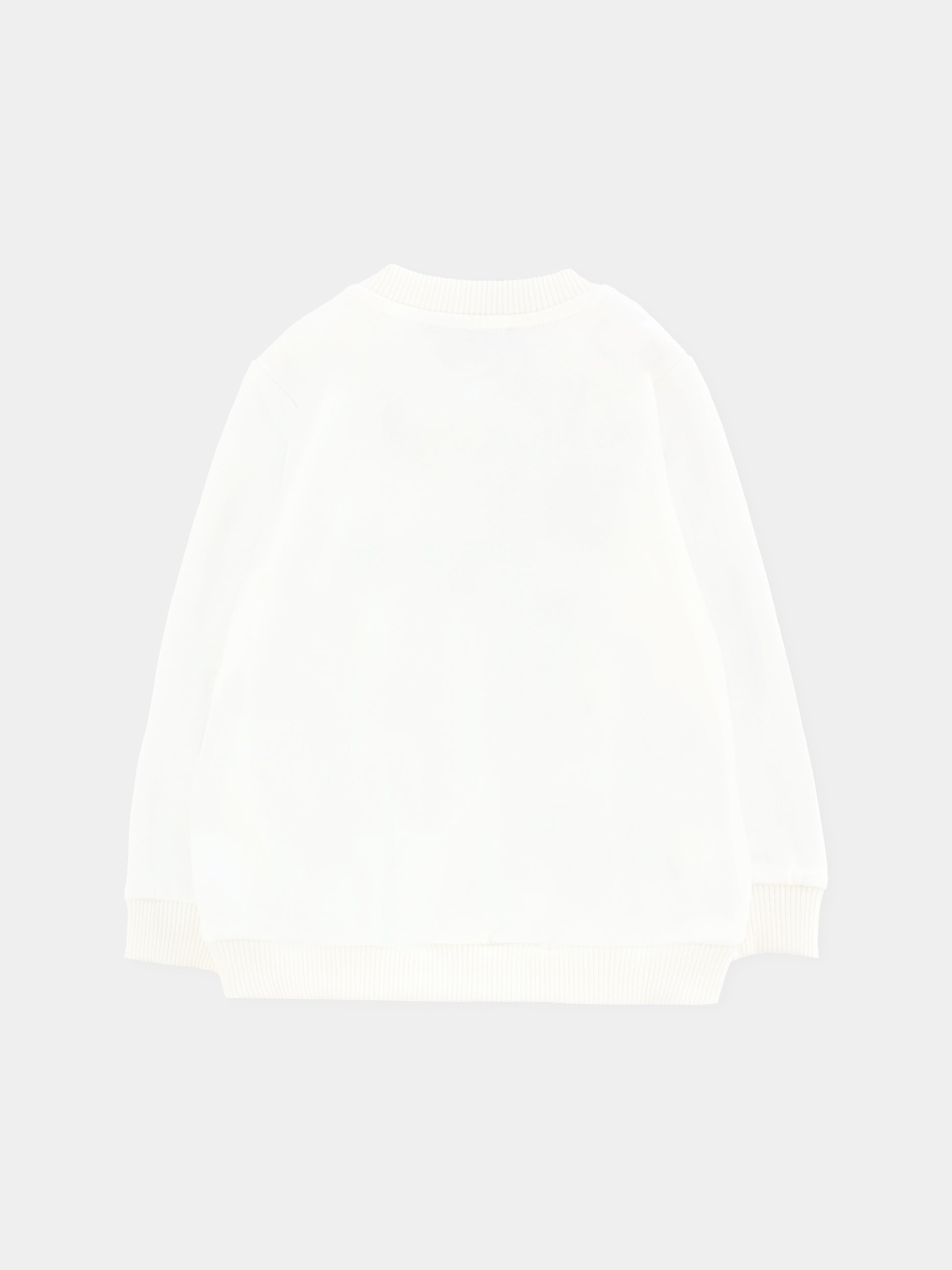 Felpa avorio per neonati con logo e Teddy Bear,Moschino Kids,MNF060 LCA40 10063