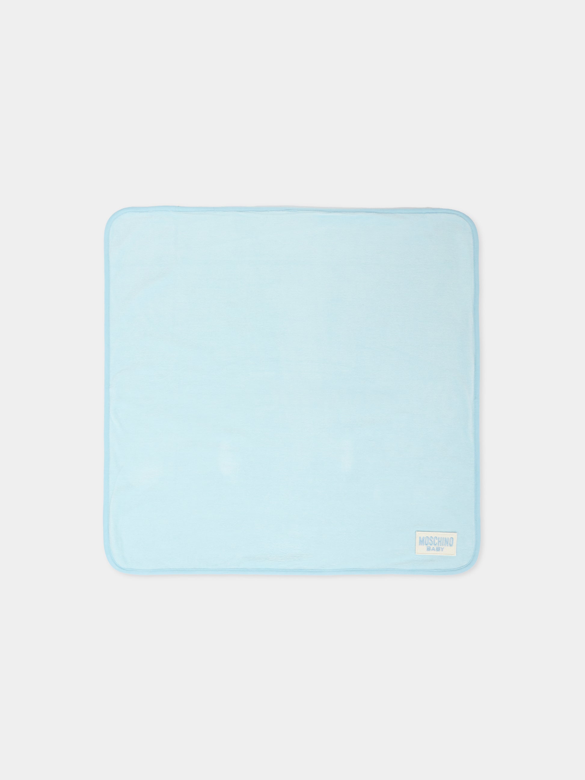 Coperta celeste per neonato con Teddy Bear,Moschino Kids,MPB00F LGA27 40304