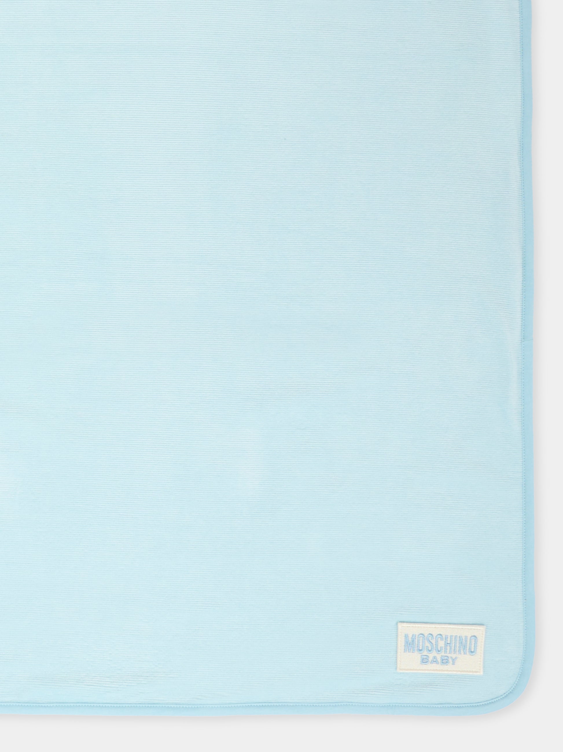 Coperta celeste per neonato con Teddy Bear,Moschino Kids,MPB00F LGA27 40304