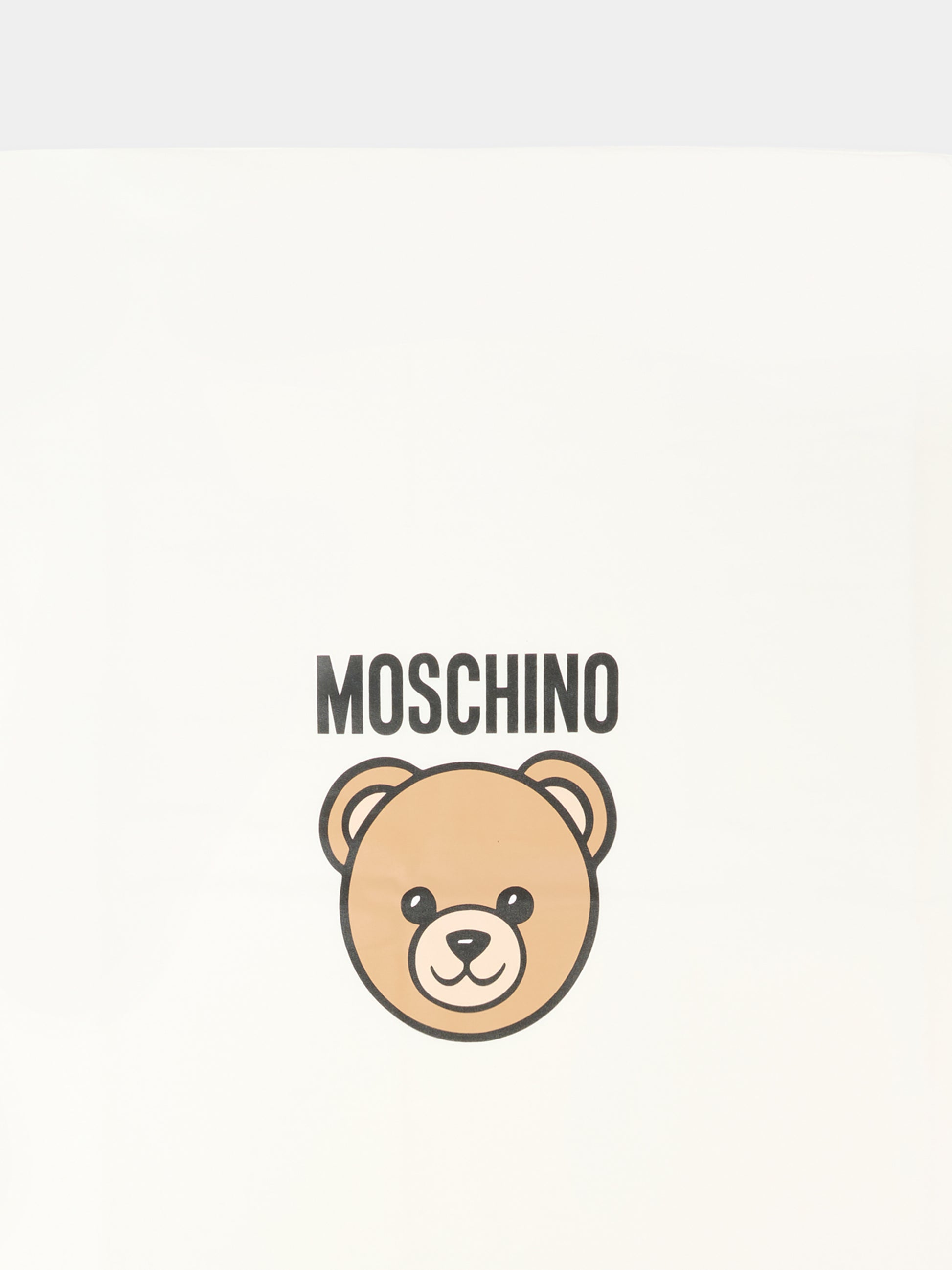 Coperta avorio per neonati con Teddy Bear,Moschino Kids,MQB00F LCA40 10063
