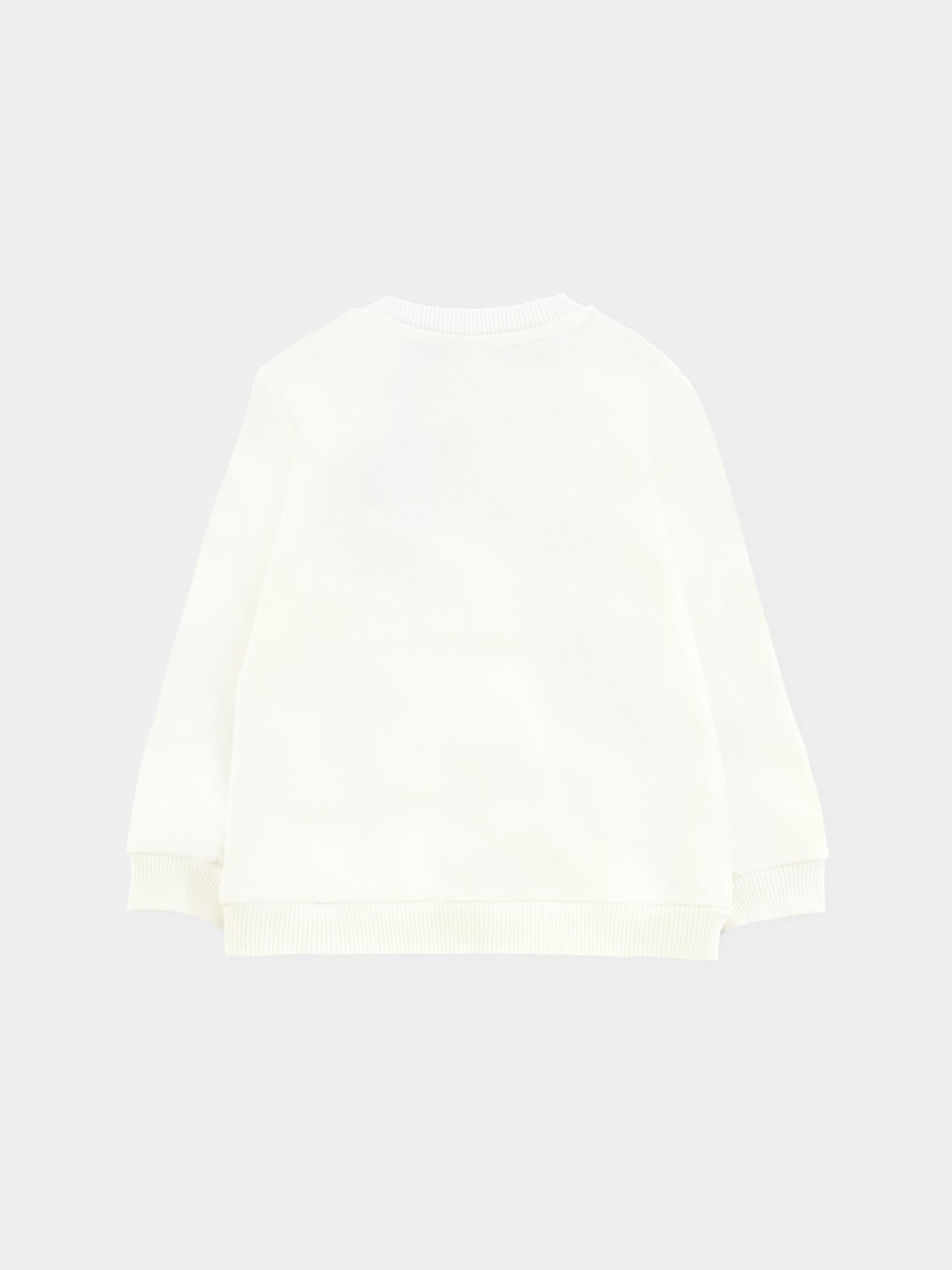 Felpa avorio per neonati con logo e Teddy Bear,Moschino Kids,MUF063 LCA40 10063