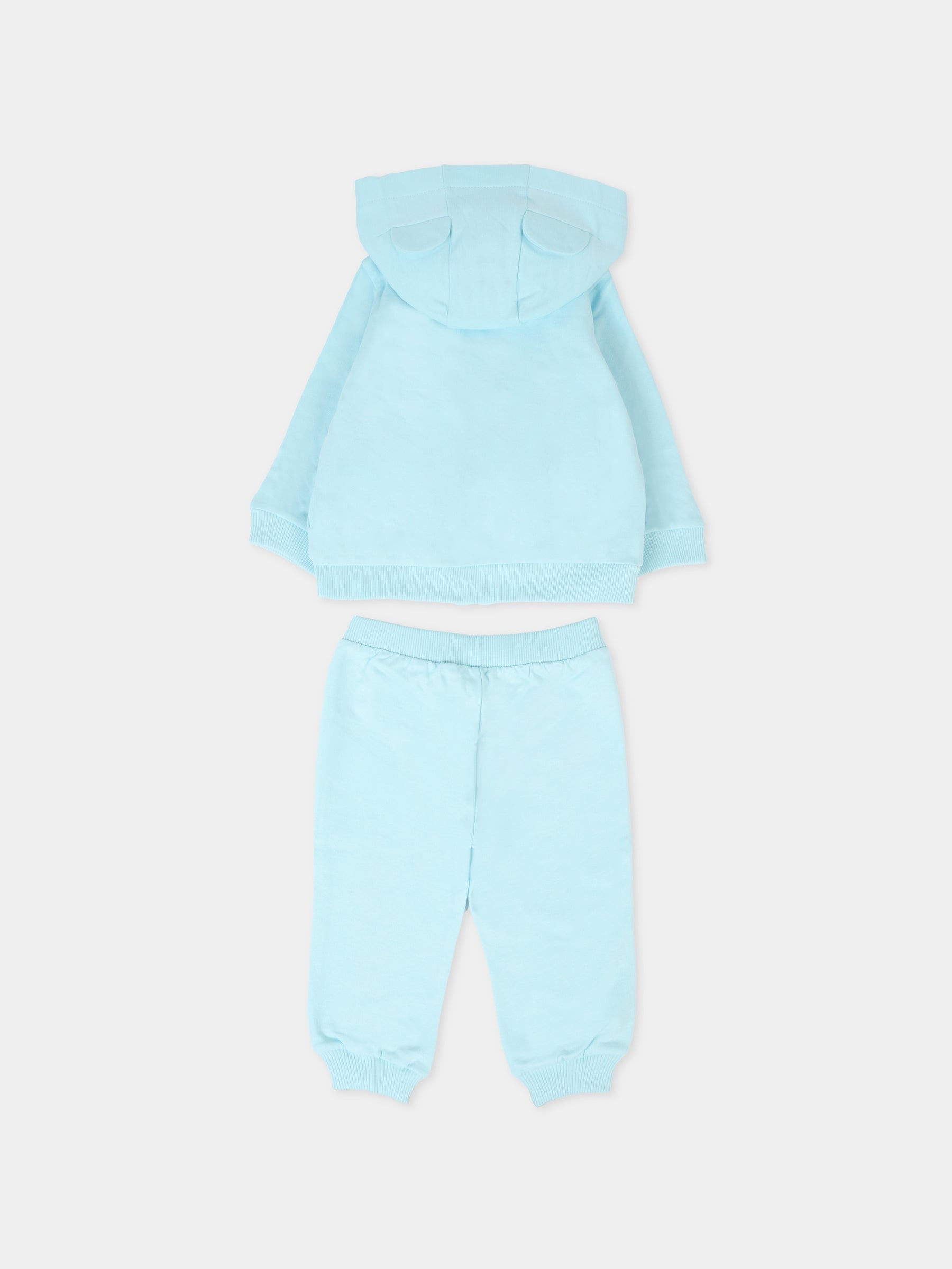 Completo celeste per neonato con Teddy Bear,Moschino Kids,MUK05D LCA63 40304