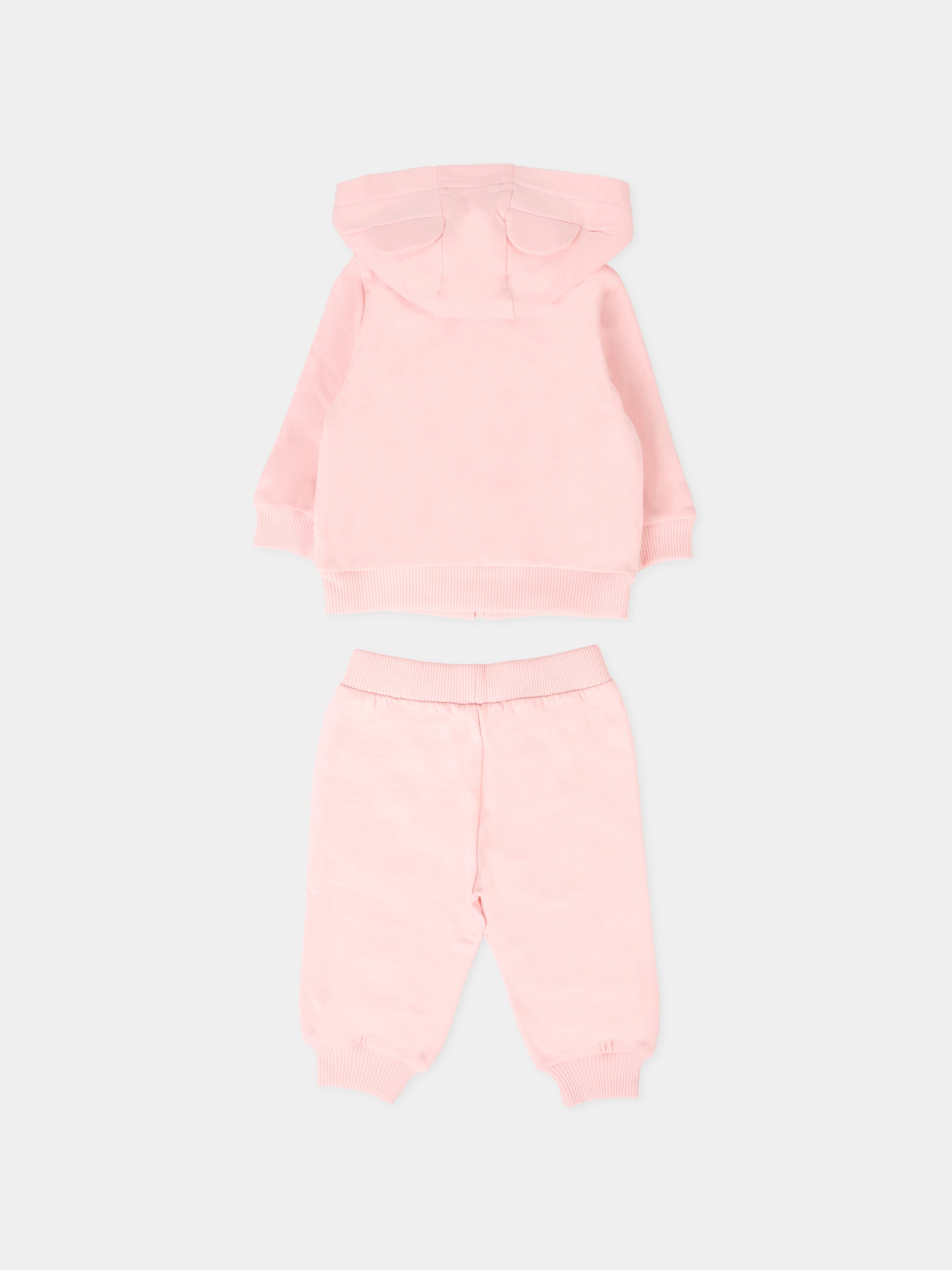 Completo rosa per neonata con Teddy Bear,Moschino Kids,MUK05D LCA63 50209