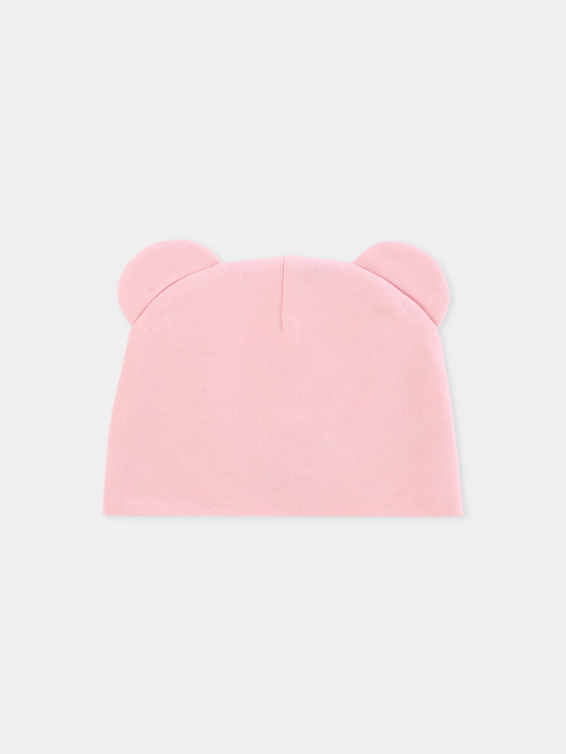 Berretto rosa per neonata con Teddy Bear,Moschino Kids,MUX05H LCA40 50209