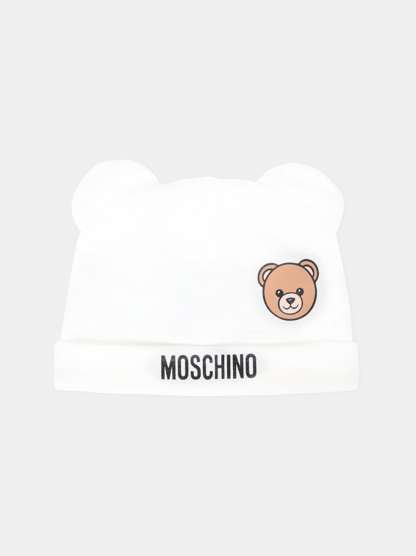 Set accessori avorio per neonati con Teddy Bear,Moschino Kids,MUY08K LCA40 10063
