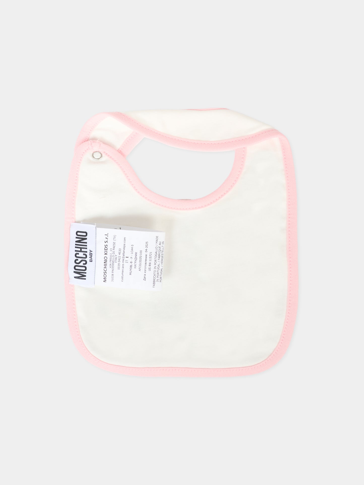 Set rosa per neonata con Teddy Bear e logo,Moschino Kids,MUY08L LCA40 50209