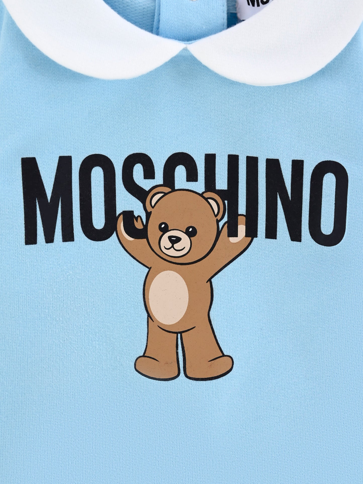 Tutina celeste per neonato con Teddy Bear,Moschino Kids,MXY037 LCA40 40304