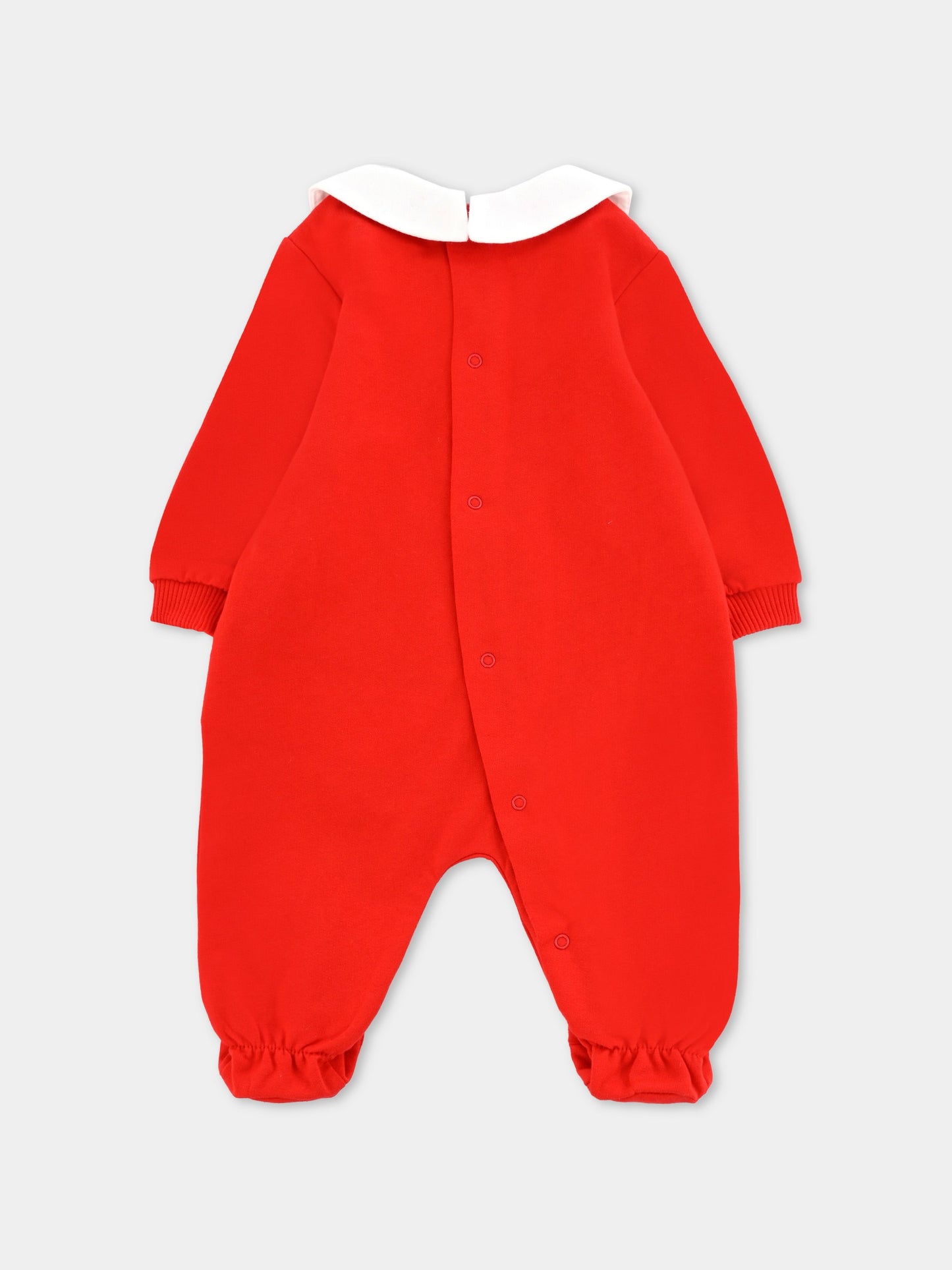 Tutina rossa per neonati con Teddy Bear,Moschino Kids,MXY037 LCA40 50109