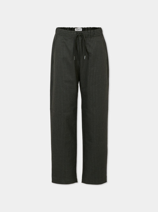 Pantaloni neri per bambino con logo,Dondup Kids,DMPA143 0 TV082 D069