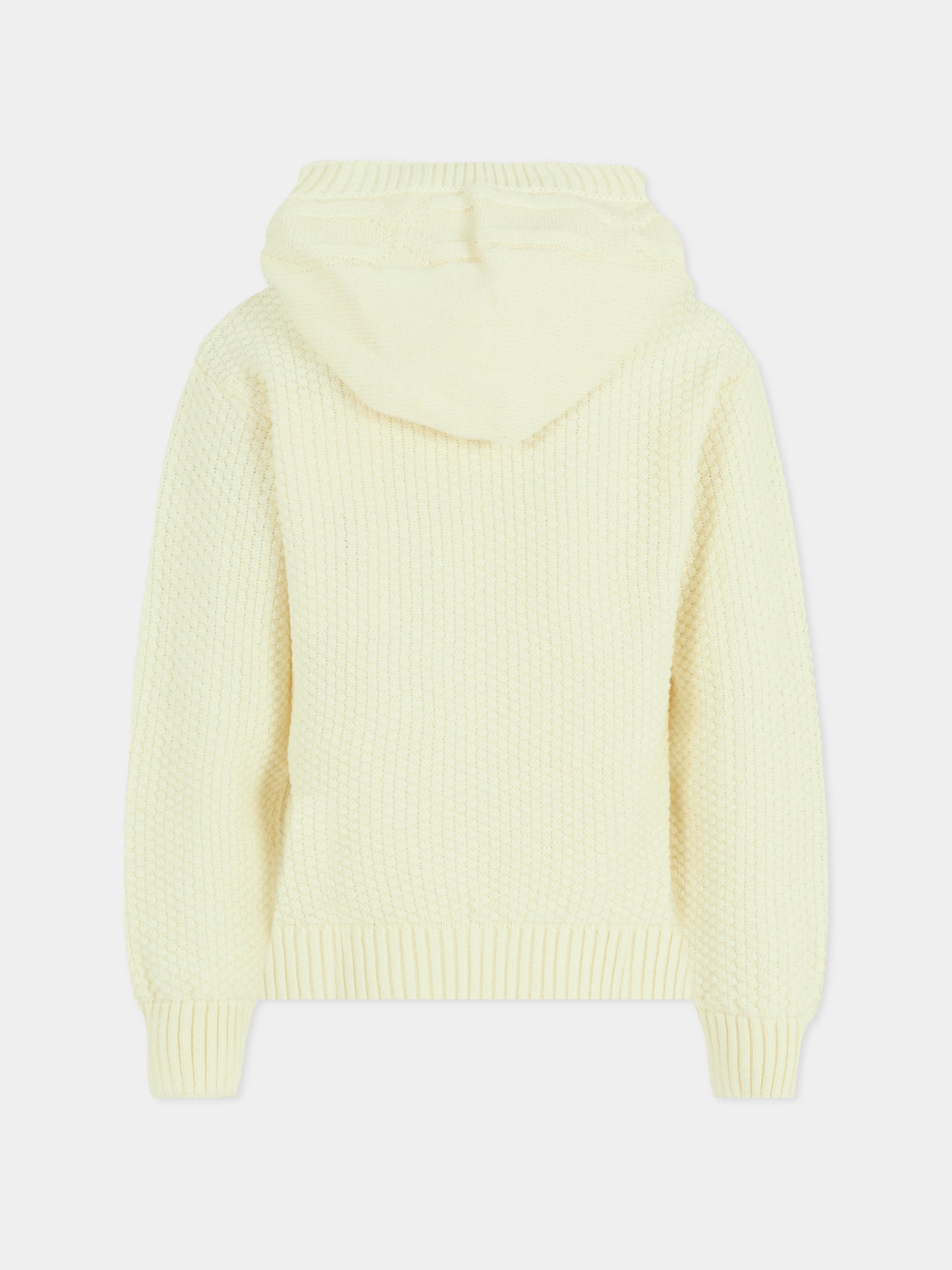 Maglione avorio per bambino con patch
