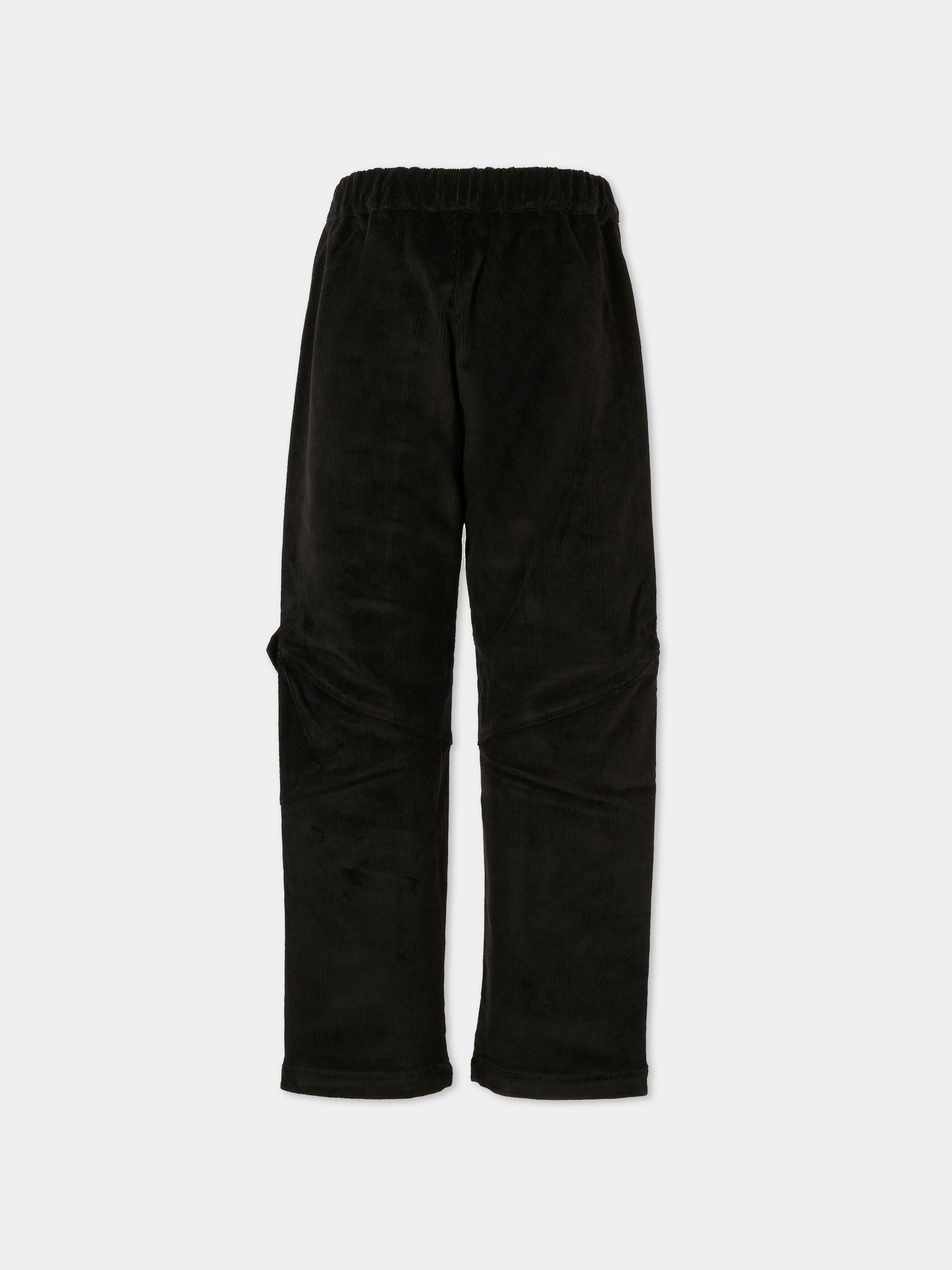 Pantaloni neri in velluto per bambino con logo,Dondup Kids,DMPA146 0 VE016 N000