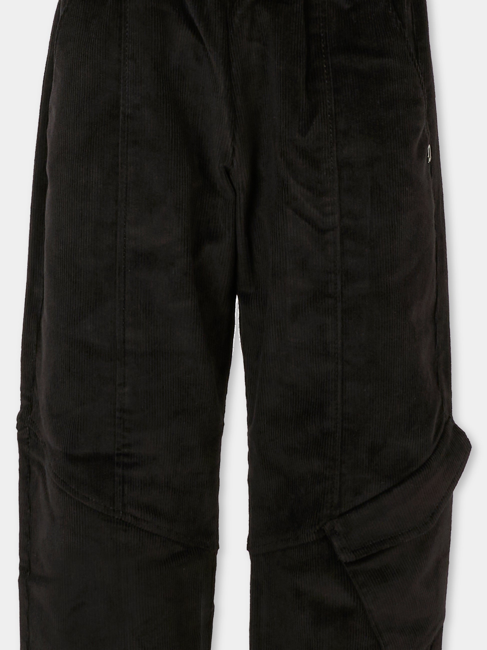 Pantaloni neri in velluto per bambino con logo,Dondup Kids,DMPA146 0 VE016 N000