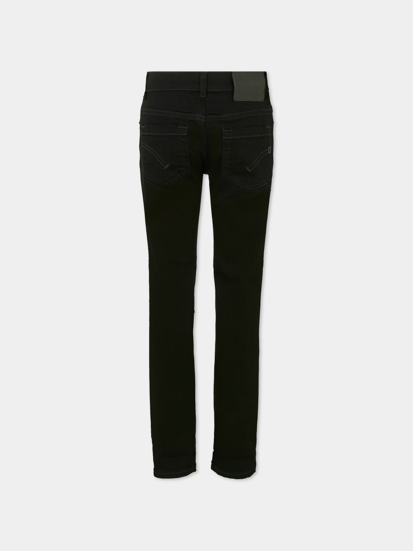 Pantaloni neri per bambino con logo,Dondup Kids,DMPA164 C DS039 N000