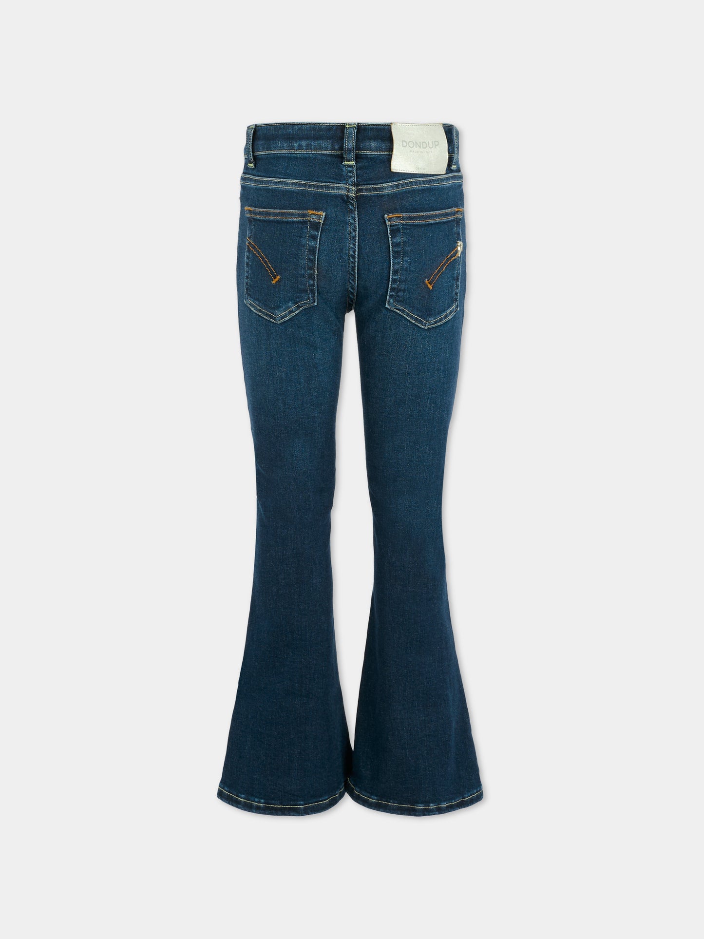 Jeans denim per bambina con logo,Dondup Kids,DFPA155 C DS039 4000