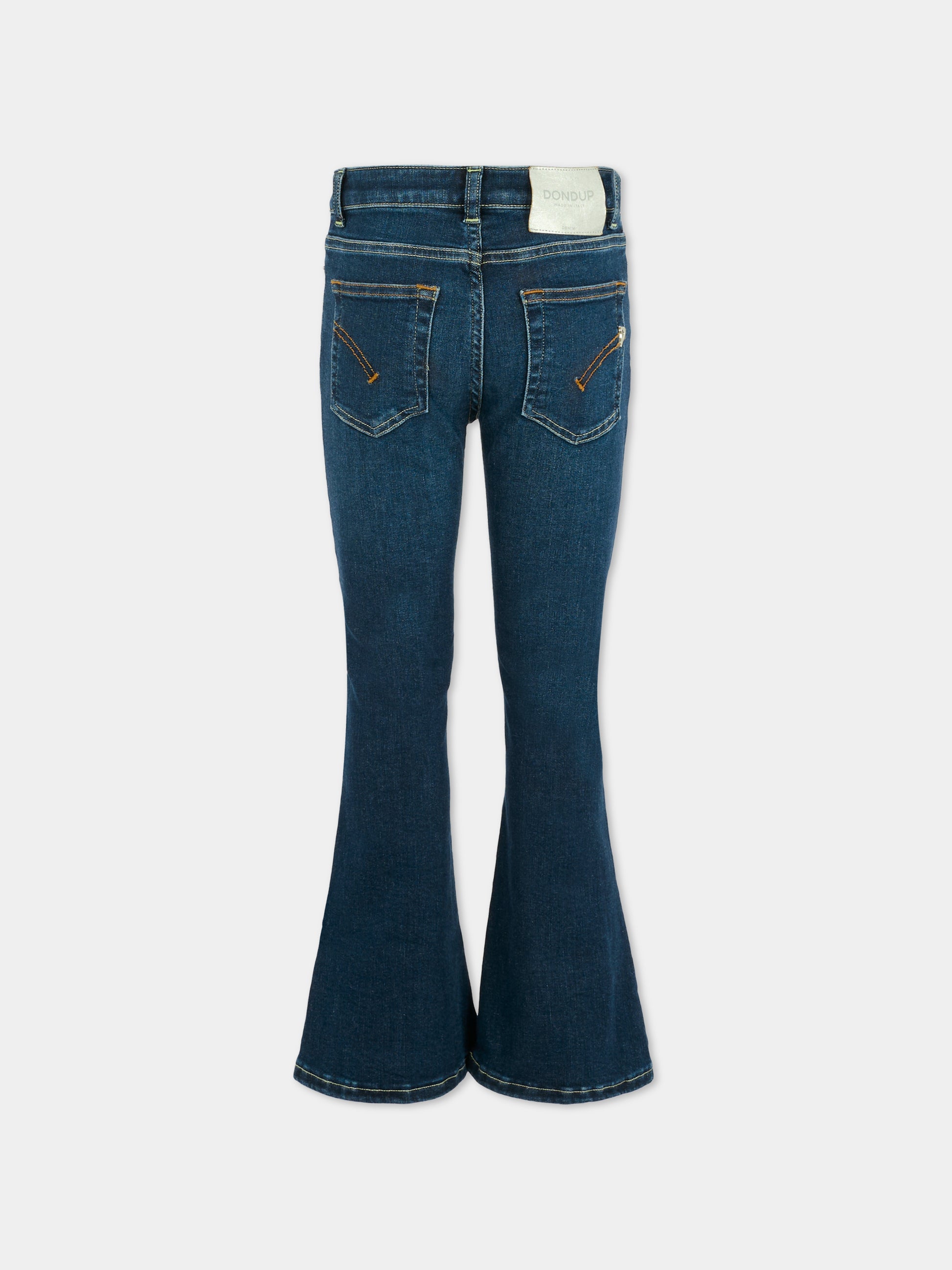 Jeans denim per bambina con logo,Dondup Kids,DFPA155 C DS039 4000