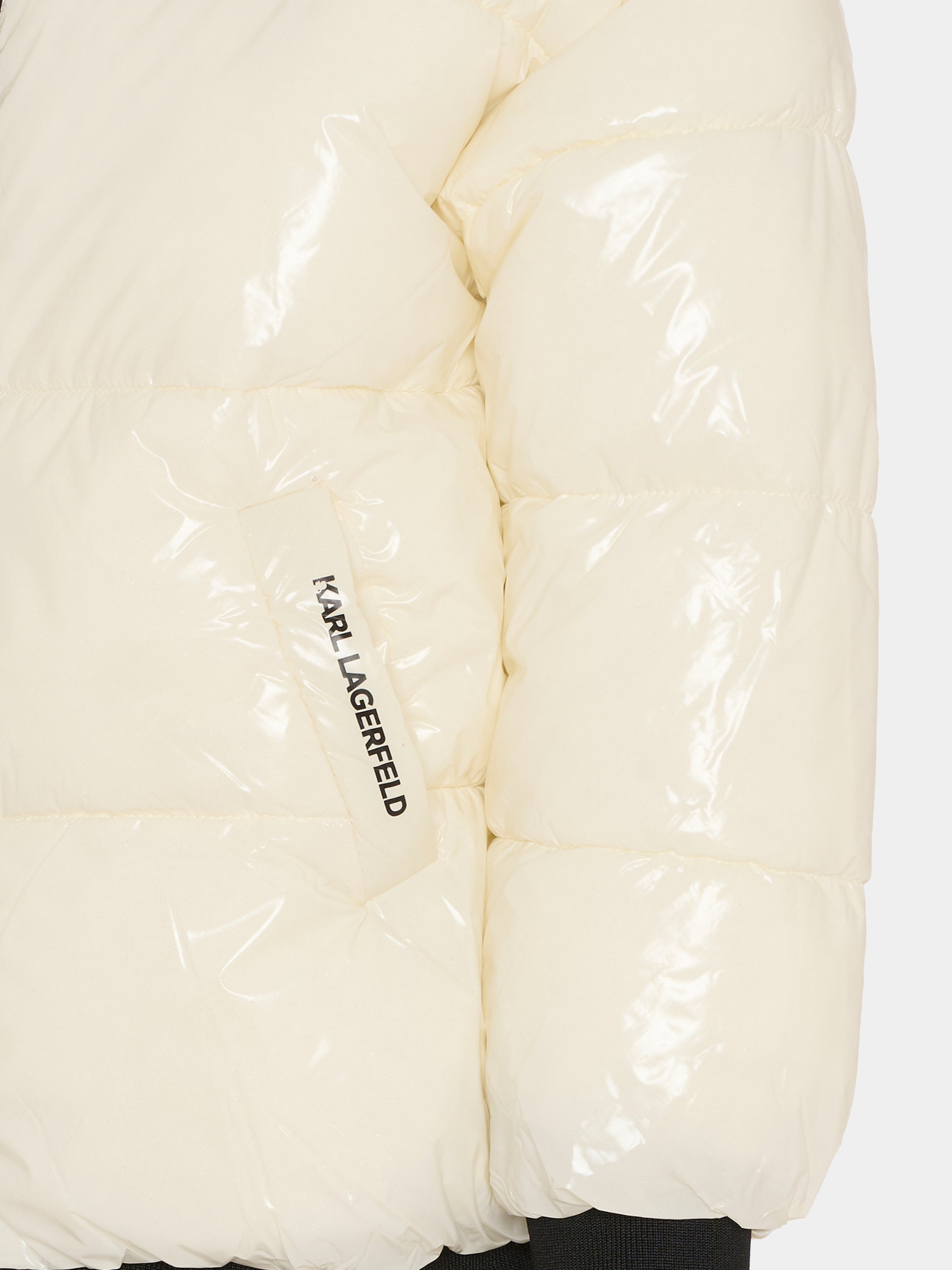 Piumino avorio per bambina con logo,Karl Lagerfeld Kids,Z30599 195