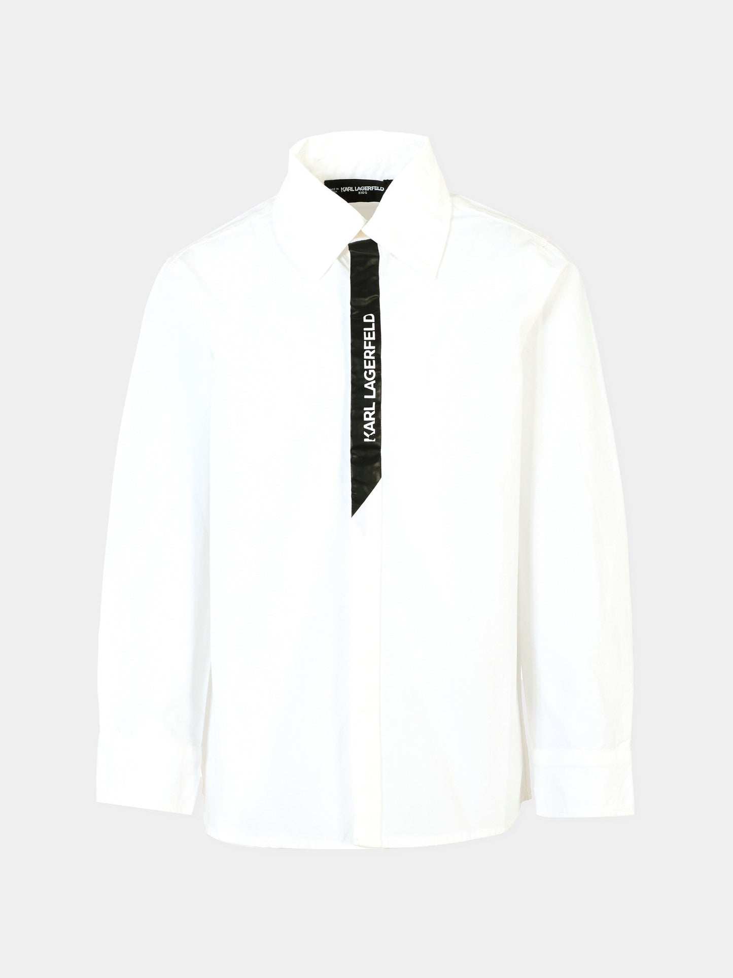Camicia bianca per bambino con logo,Karl Lagerfeld Kids,Z30626 10P