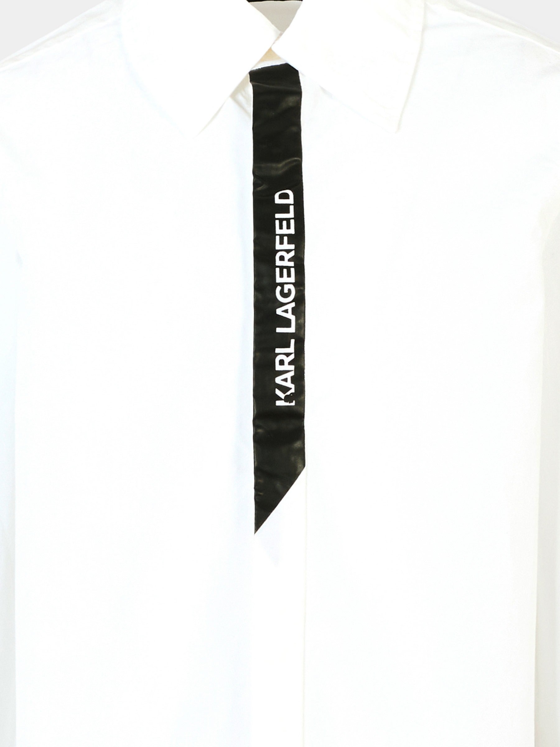 Camicia bianca per bambino con logo,Karl Lagerfeld Kids,Z30626 10P