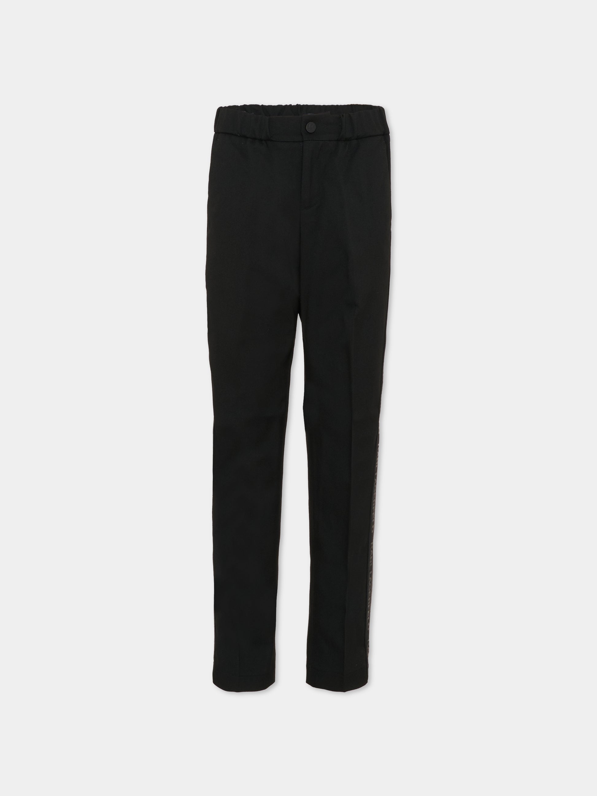 Pantaloni neri per bambino con logo,Karl Lagerfeld Kids,Z30629 09B