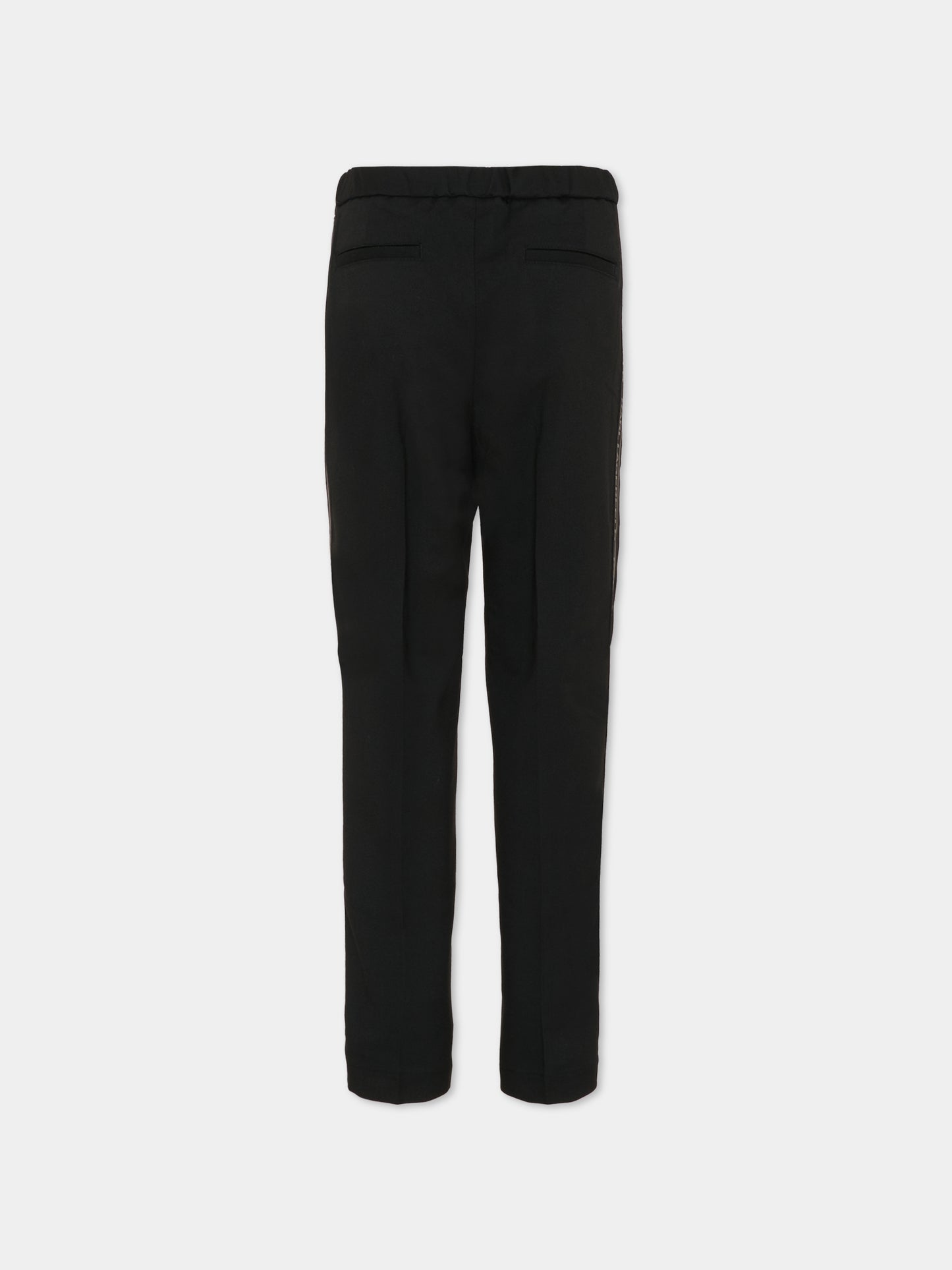 Pantaloni neri per bambino con logo,Karl Lagerfeld Kids,Z30629 09B