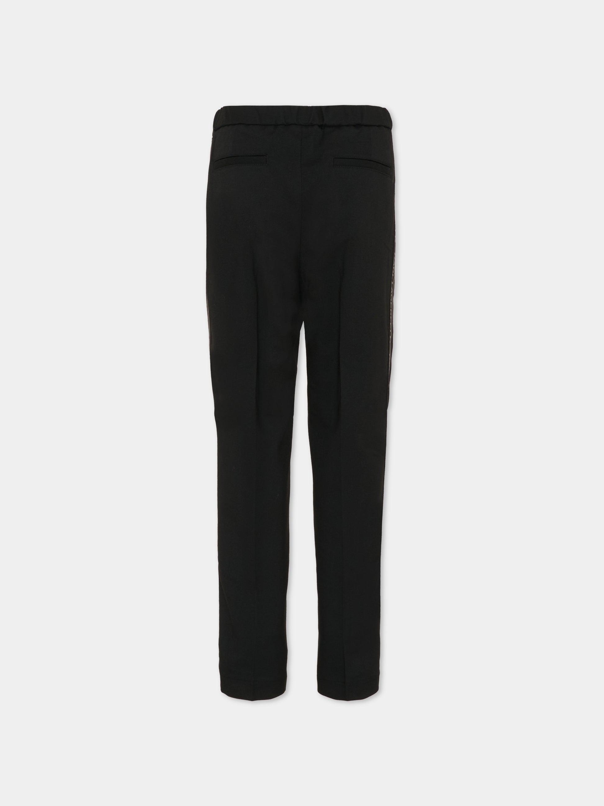 Pantaloni neri per bambino con logo,Karl Lagerfeld Kids,Z30629 09B
