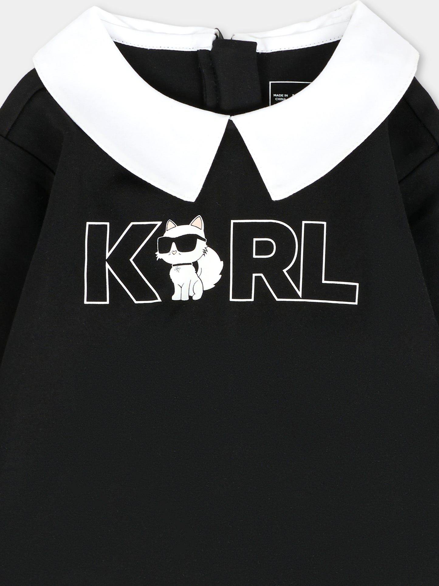 Vestito nero per neonata con Choupette,Karl Lagerfeld Kids,Z30653 M41