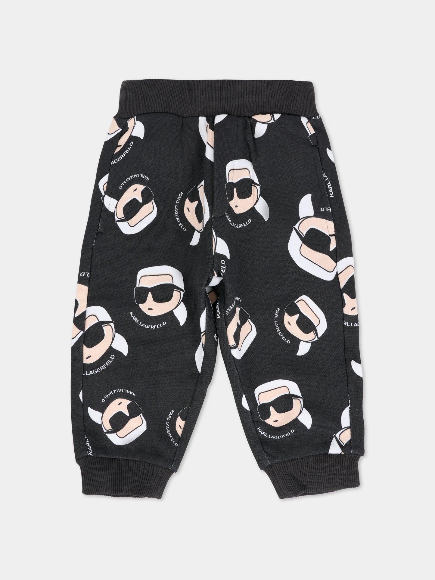 Pantaloni neri per neonati con Karl Lagerfeld,Karl Lagerfeld Kids,Z30662 09B