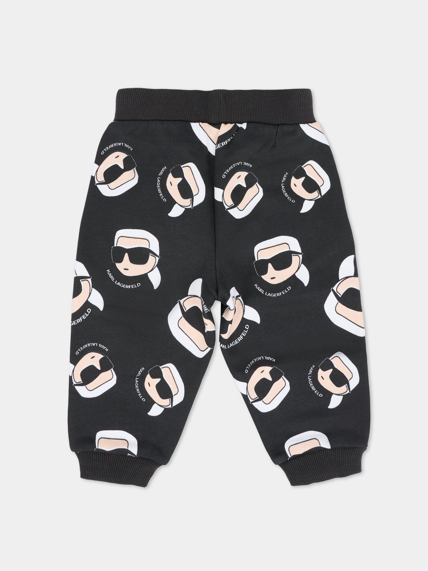 Pantaloni neri per neonati con Karl Lagerfeld,Karl Lagerfeld Kids,Z30662 09B