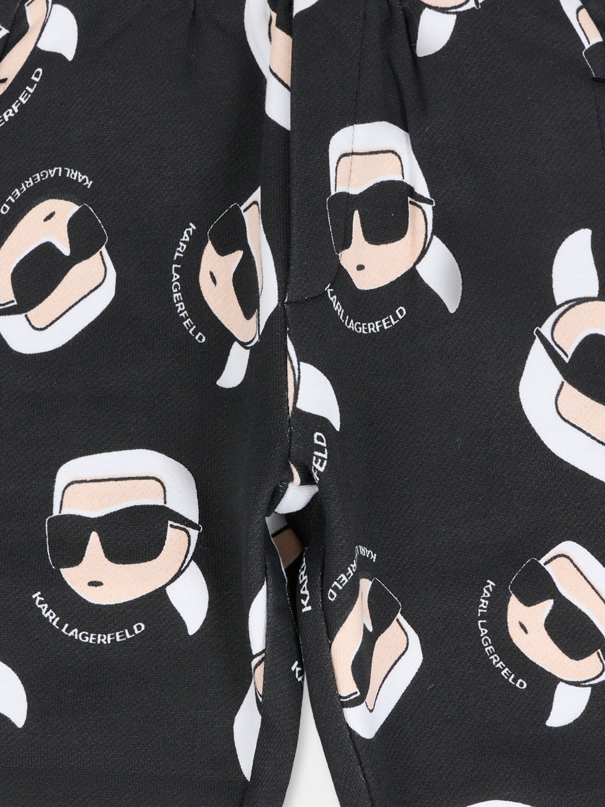 Pantaloni neri per neonati con Karl Lagerfeld,Karl Lagerfeld Kids,Z30662 09B