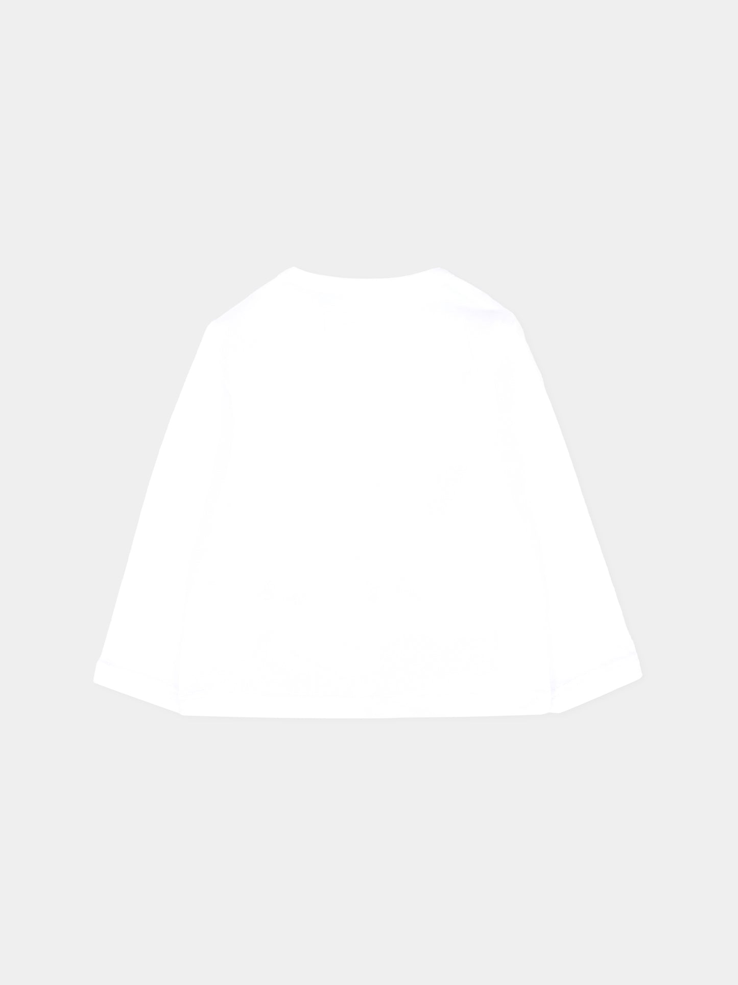 T-shirt bianca per neonata con Choupette e logo,Karl Lagerfeld Kids,Z30962 10P