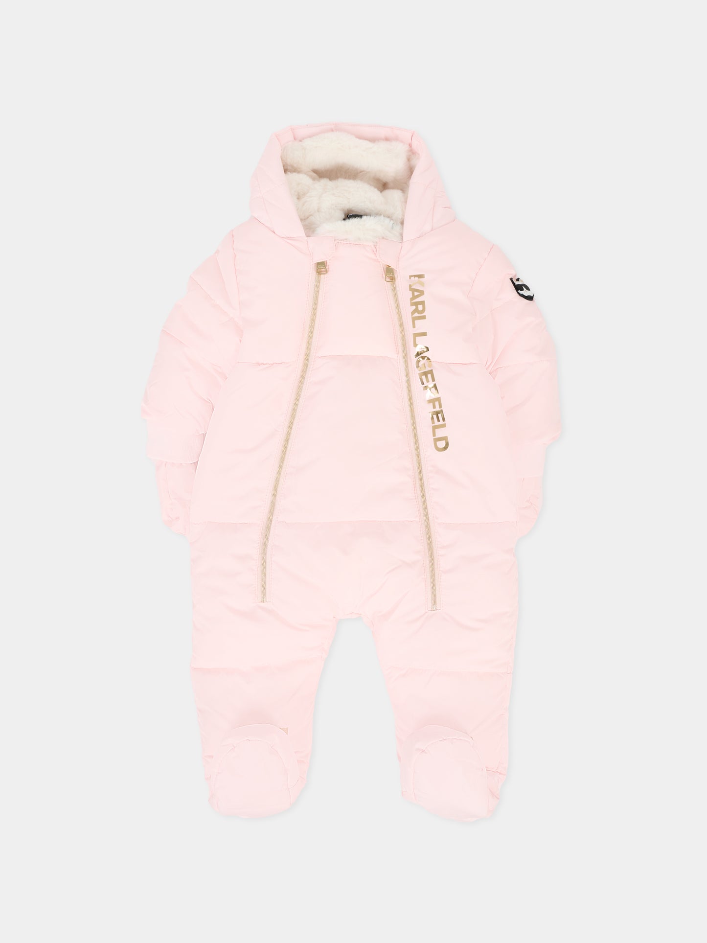 Piumino rosa per neonata con Choupette,Karl Lagerfeld Kids,Z30972 475