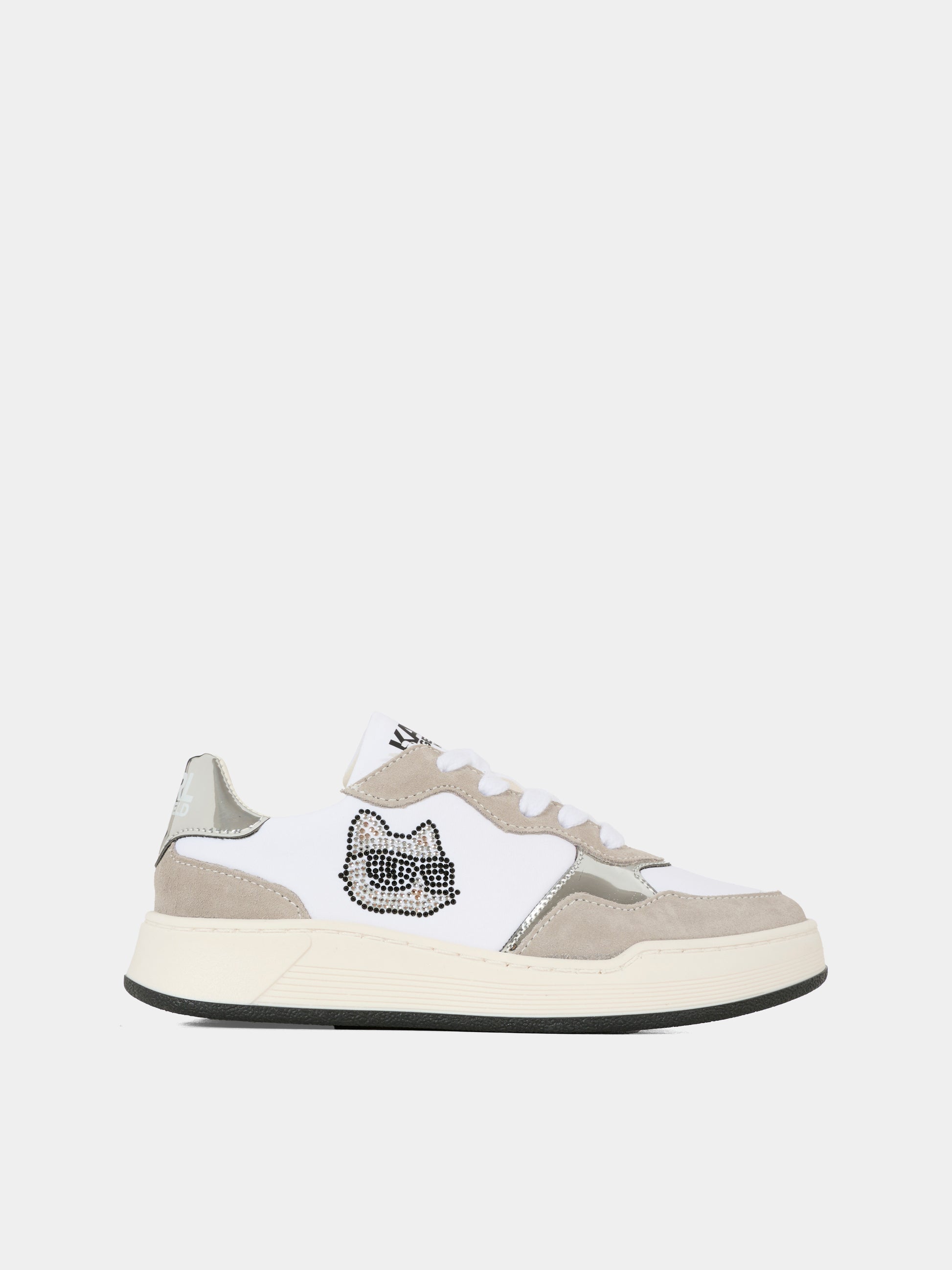 Sneakers bianche per bambina con Choupette,Karl Lagerfeld Kids,Z30986 10P