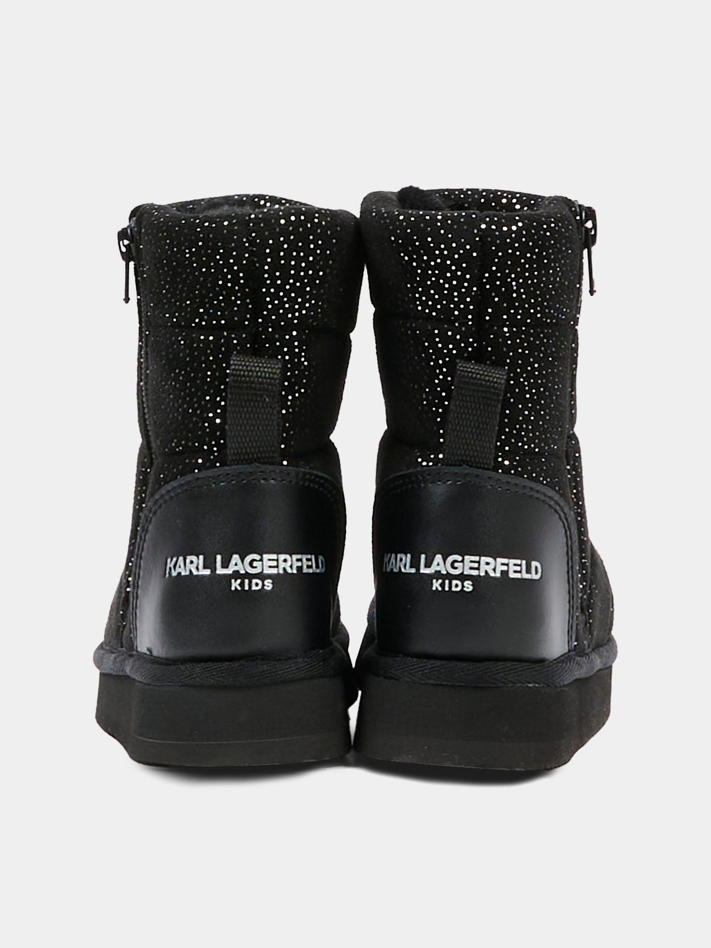 Stivali da neve neri per bambina con logo,Karl Lagerfeld Kids,Z30992 09B
