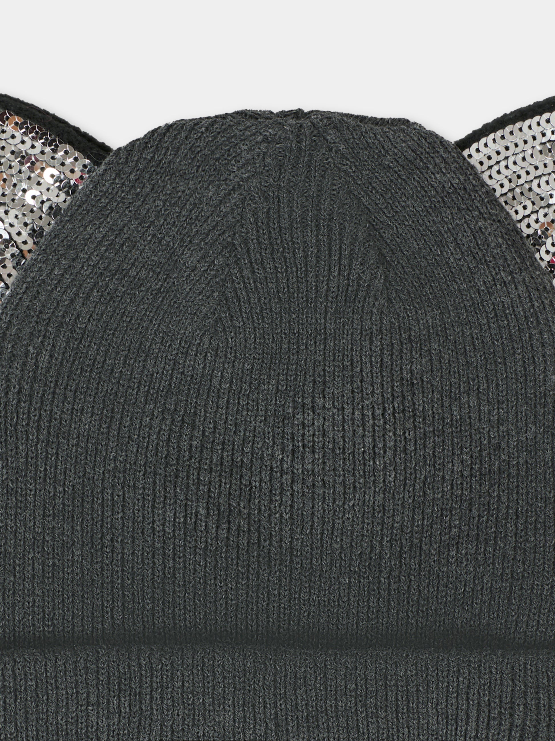 Berretto grigio per bambina con logo,Karl Lagerfeld Kids,Z31007 A82