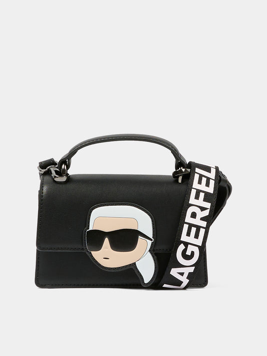 Borsa nera per bambina con Karl Lagerfeld,Karl Lagerfeld Kids,Z31024 09B