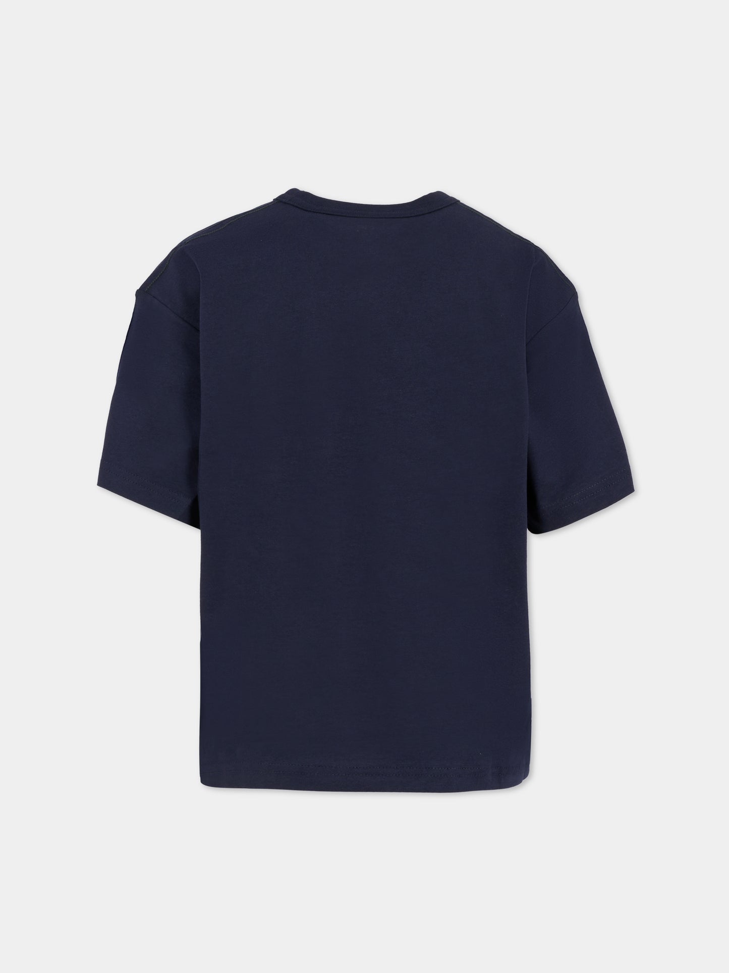 T-shirt blu per bambino con logo,Timberland,T60532 85T