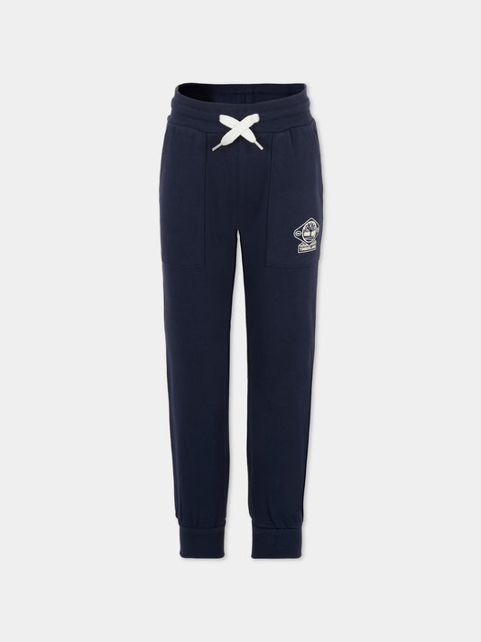 Pantaloni blu per bambino con logo,Timberland,T60566 85T