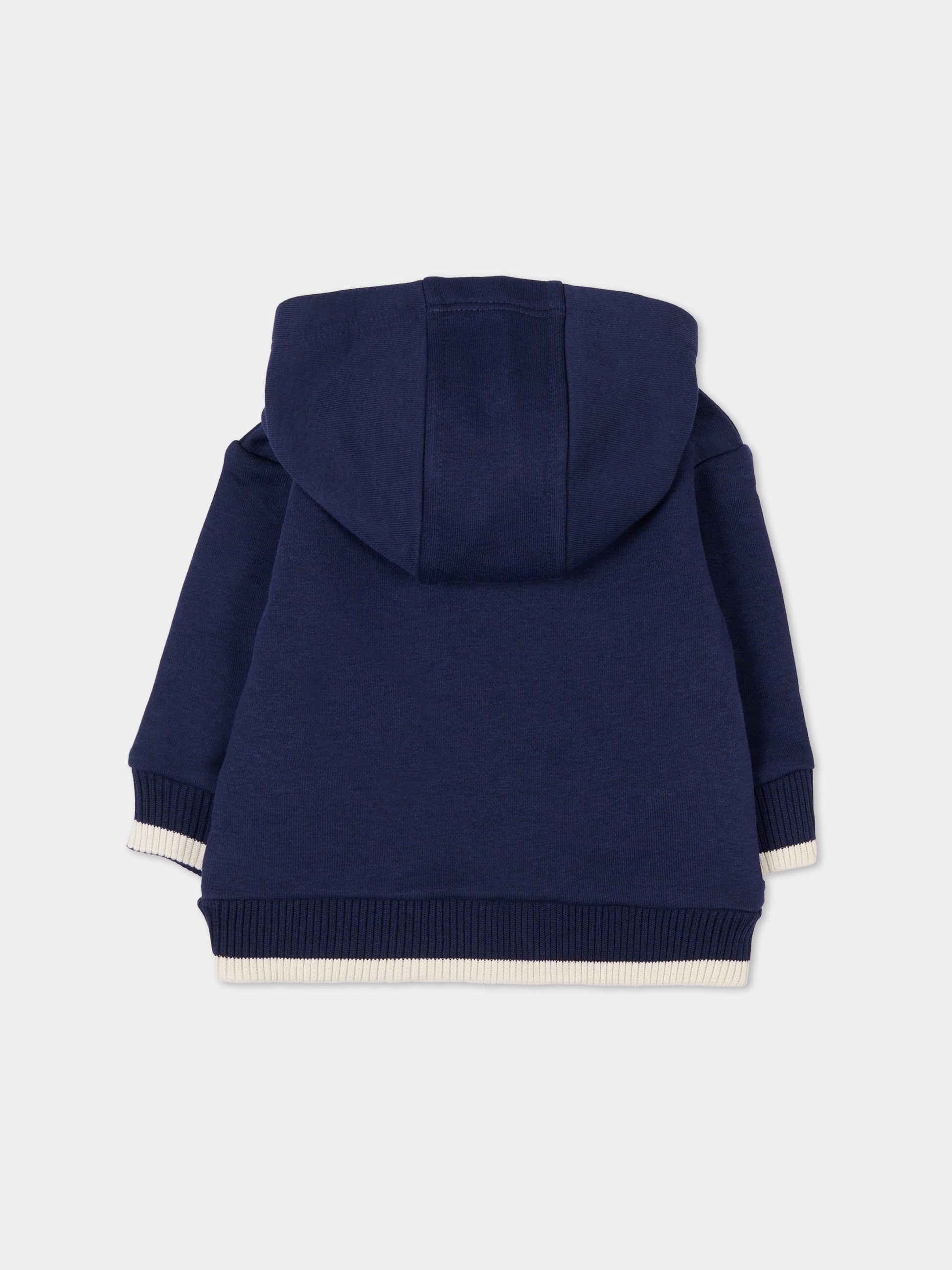 Felpa blu per neonato con logo,Timberland,T60596 85T