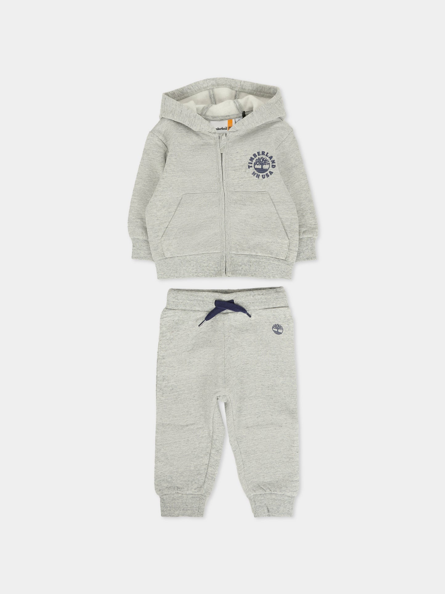 Completo grigio per neonato con logo,Timberland,T60606 A35