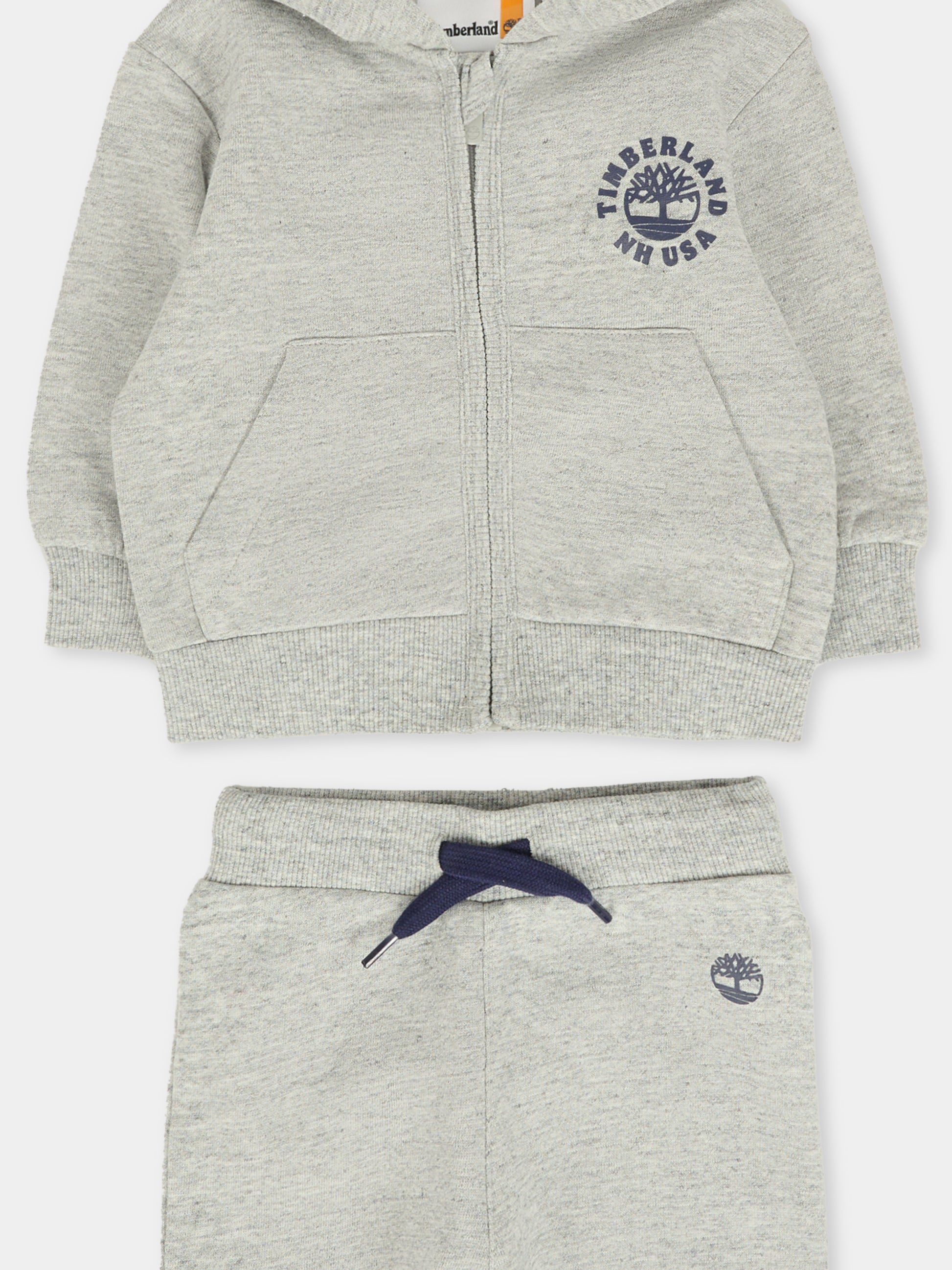 Completo grigio per neonato con logo,Timberland,T60606 A35