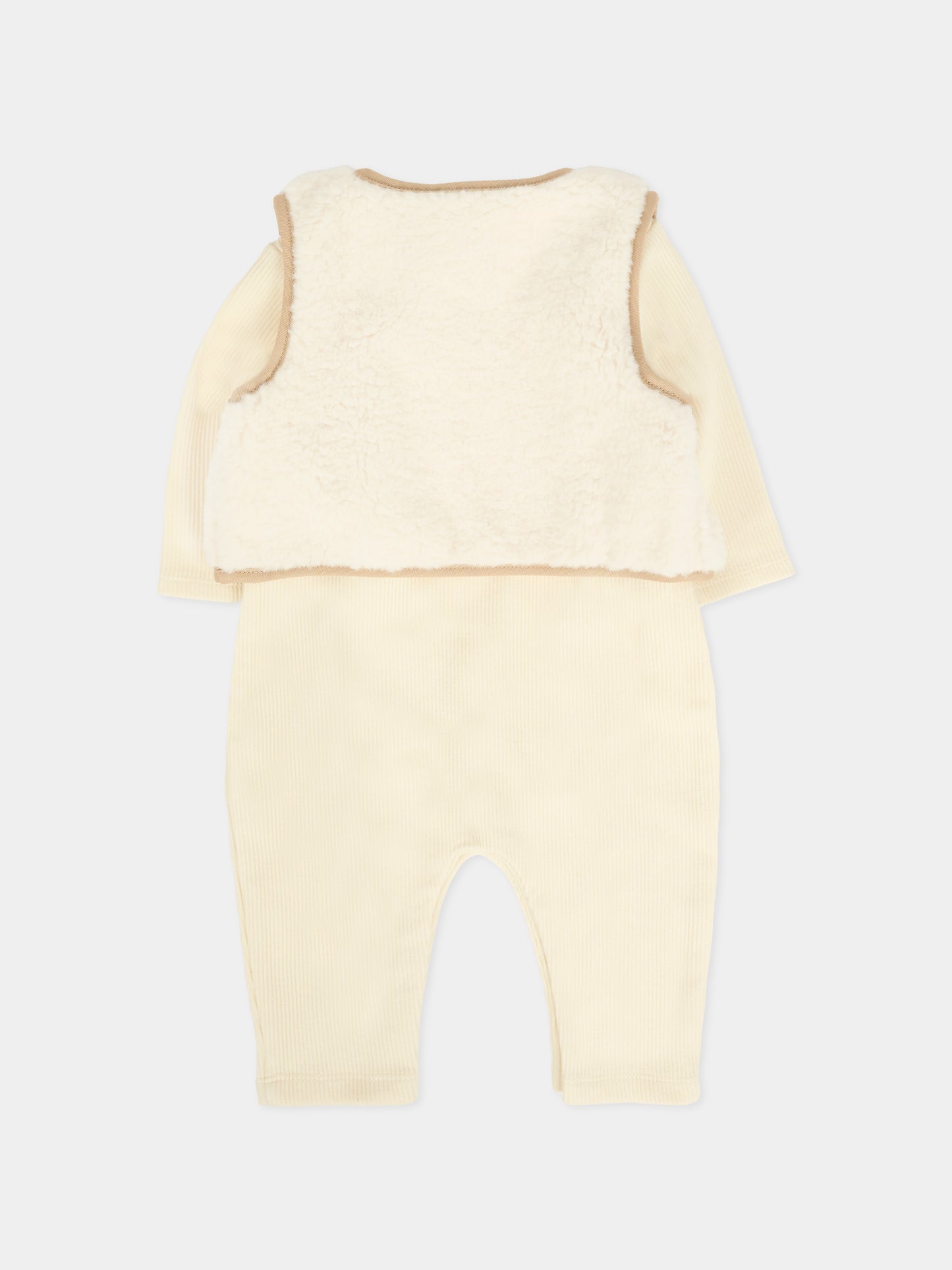 Set tutine avorio per neonato con logo,Timberland,T60624 127