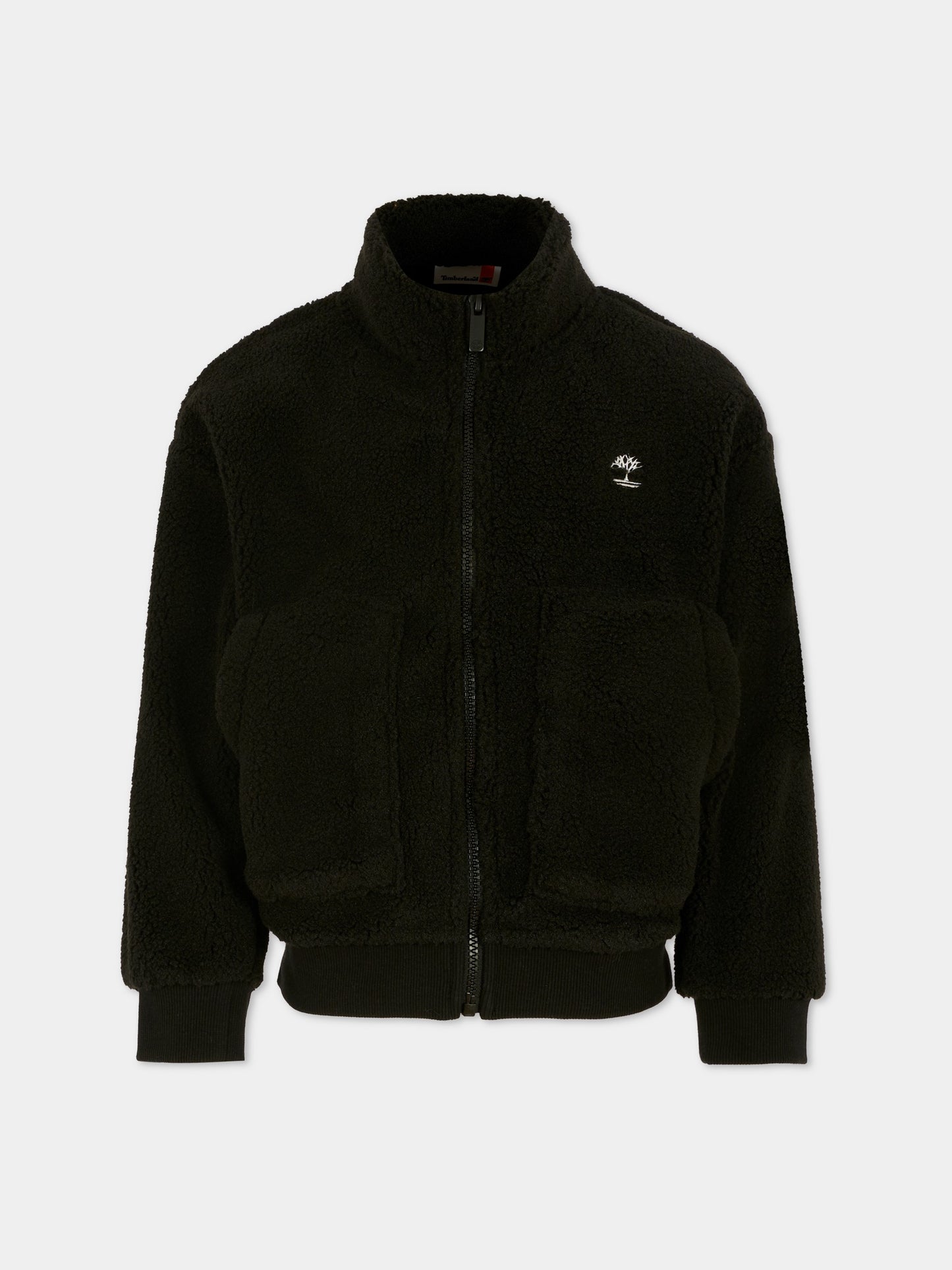 Ecopelliccia nera per bambino con logo,Timberland,T60757 09B