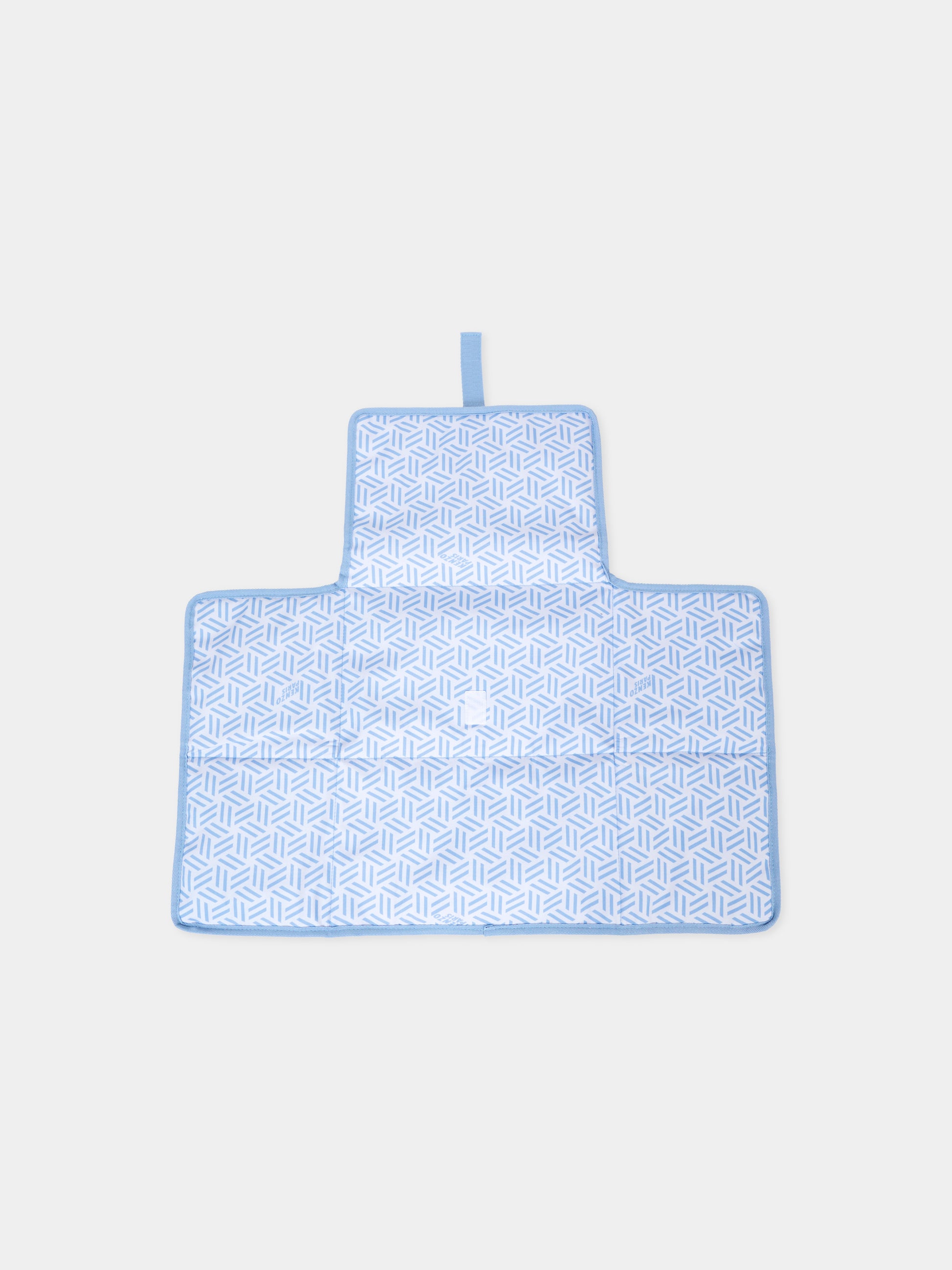 Borsa mamma blu per neonato con motivo geometrico,Kenzo Kids,K61210 771