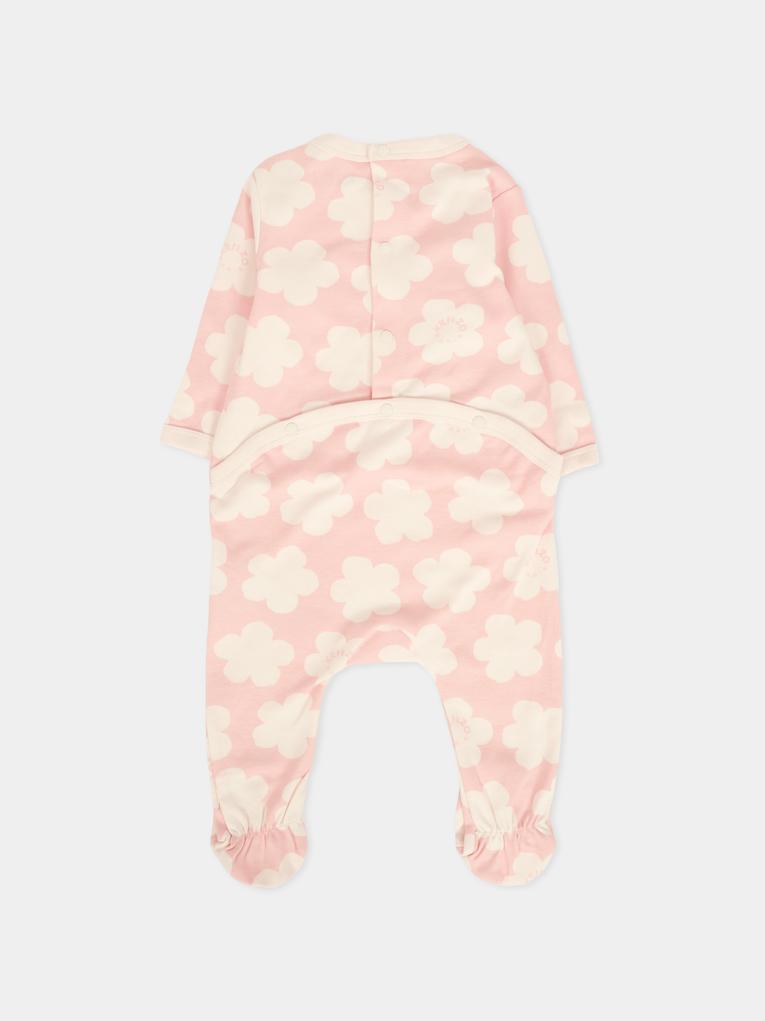 Set tutina rosa per neonata con papavero,Kenzo Kids,K61251 47R