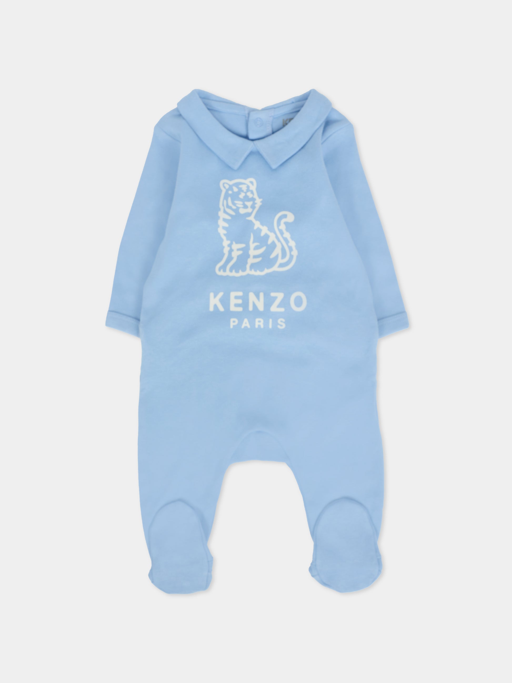 Set tutina azzurro per neonato con Kotora,Kenzo Kids,K61253 771