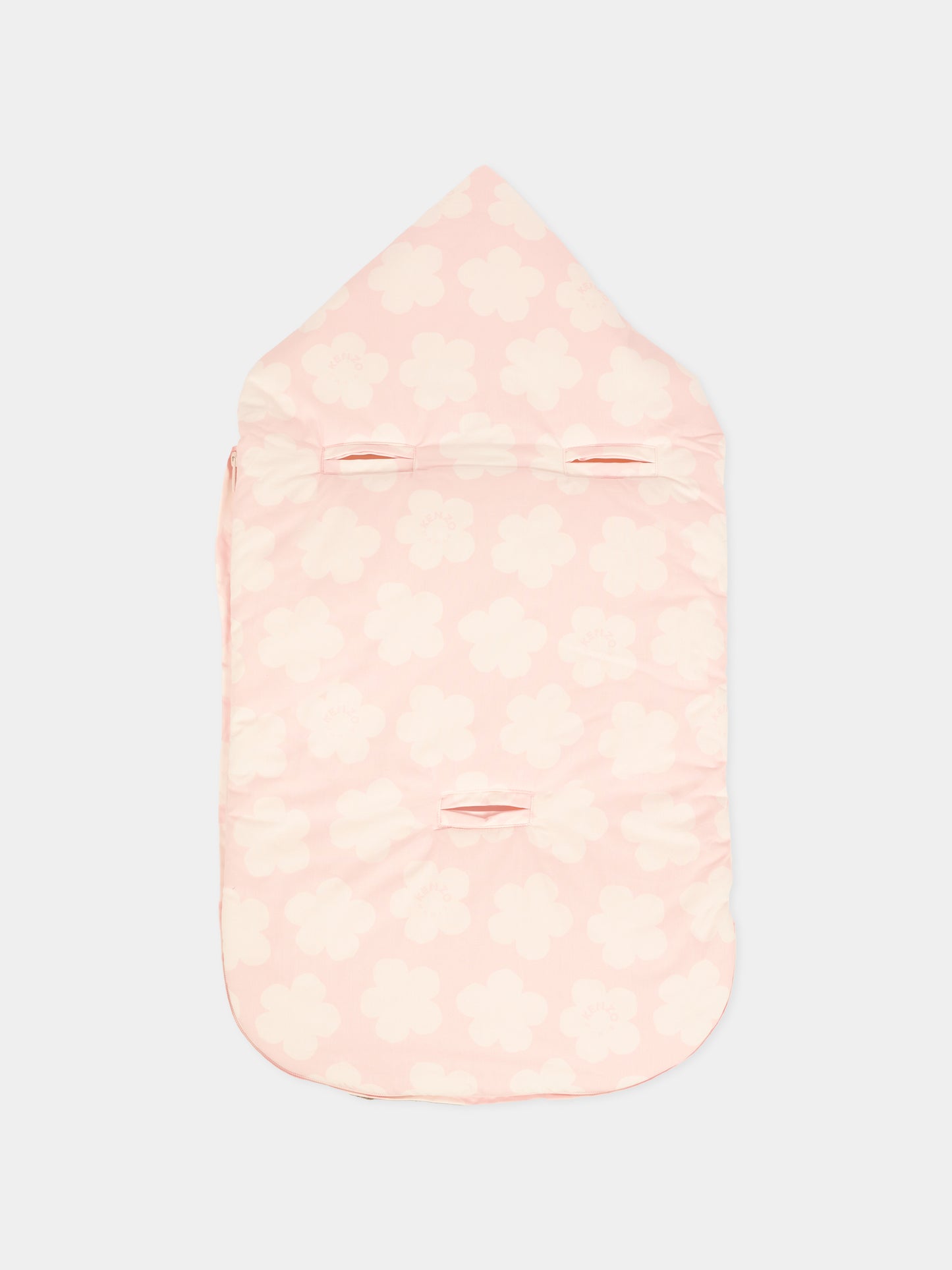 Sacco nanna rosa per neonata con fiori all over,Kenzo Kids,K61254 46T