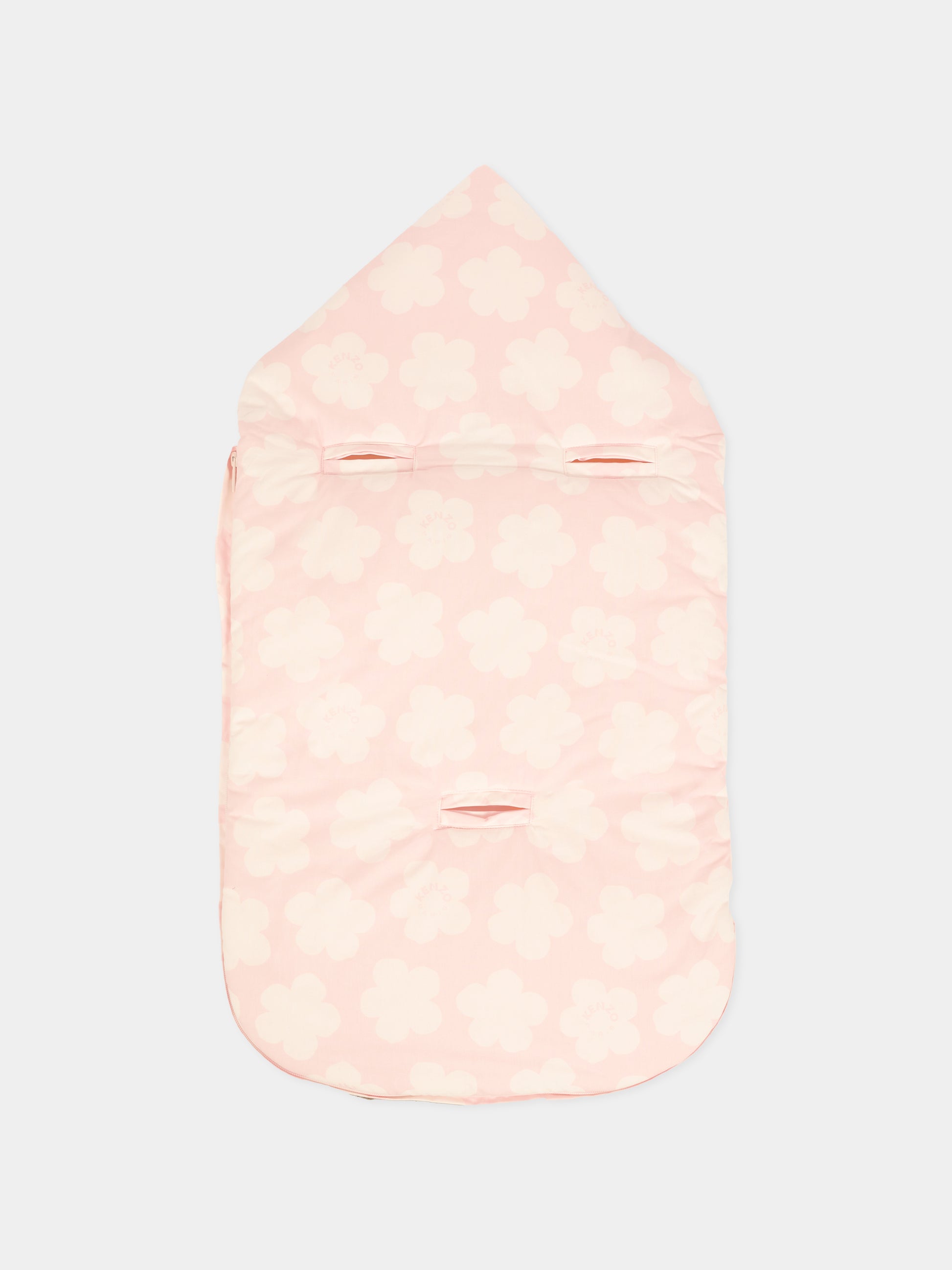 Sacco nanna rosa per neonata con fiori all over,Kenzo Kids,K61254 46T