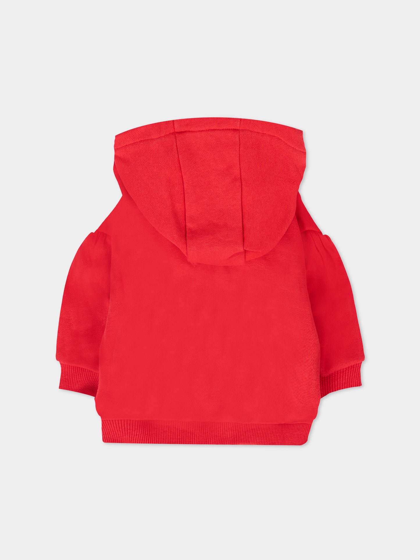 Felpa rossa per neonata con logo,Kenzo Kids,K61257 968